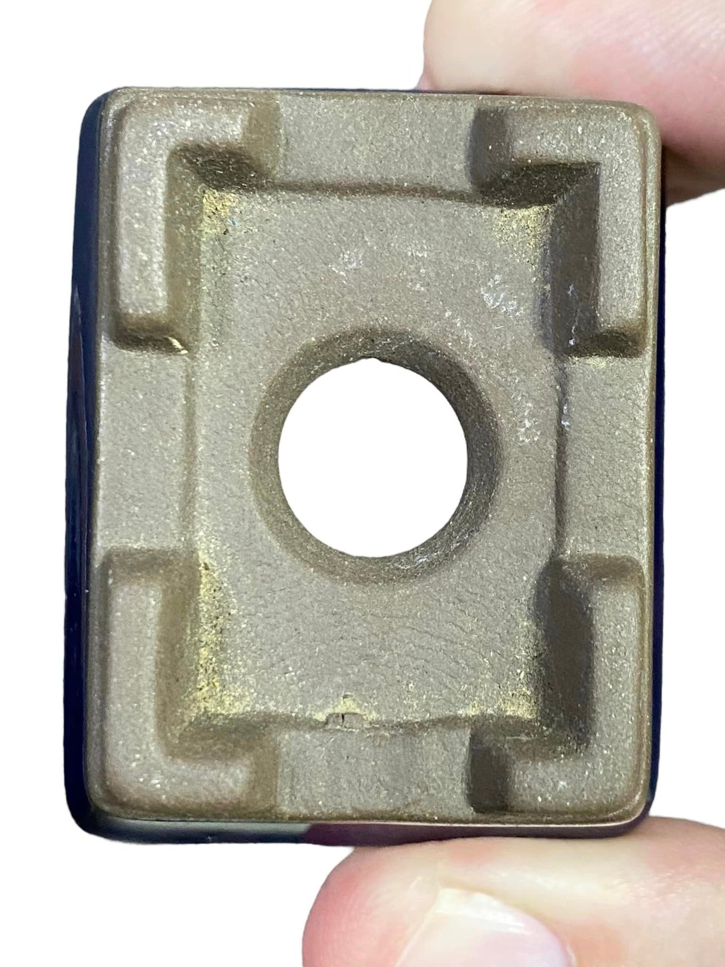 Japanese - Mame Glazed Rectangle Bonsai Pot (2" wide)