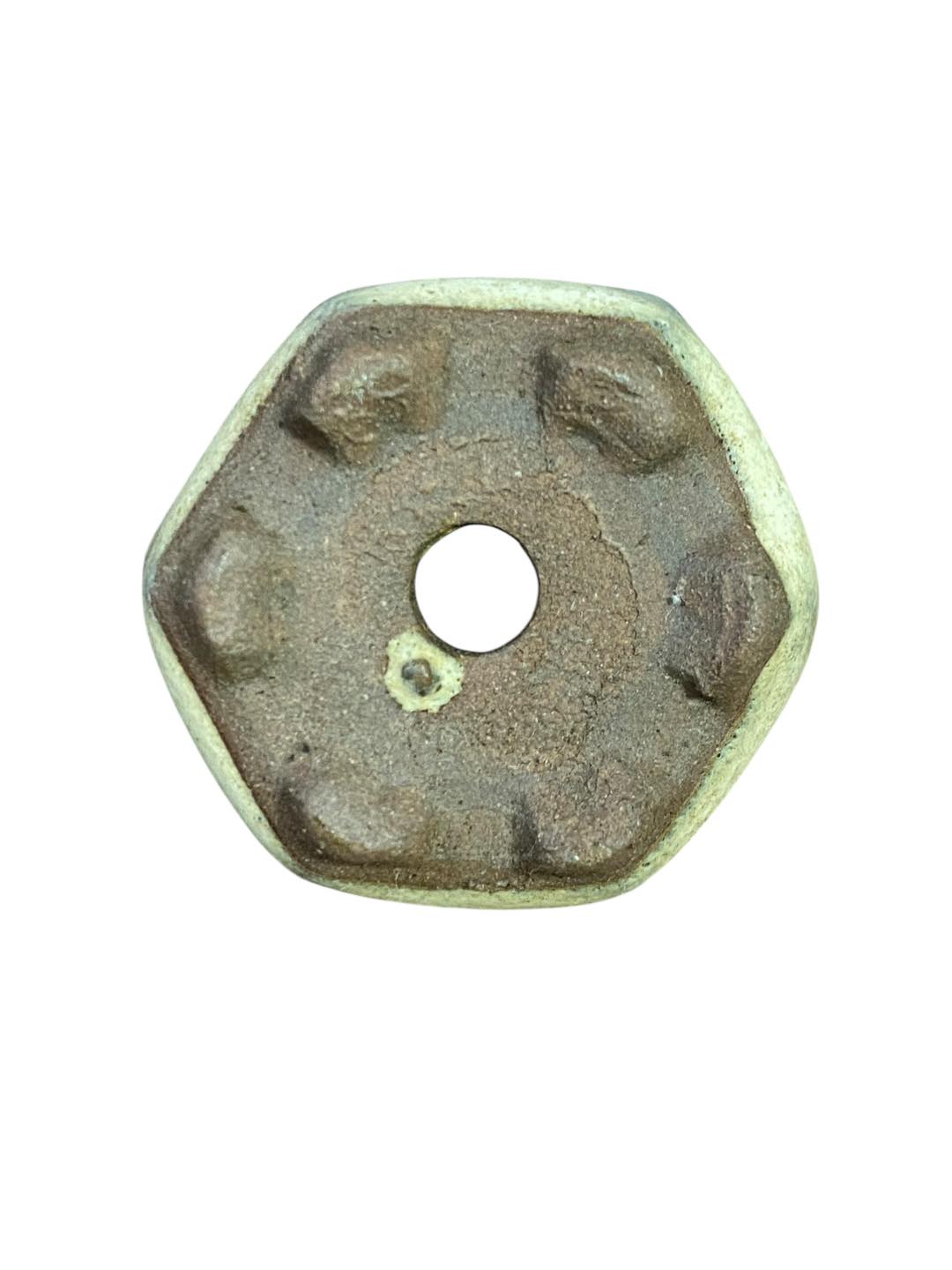 Japanese - Mame Footed Hexagon Bonsai Pot (1-1/4" wide)