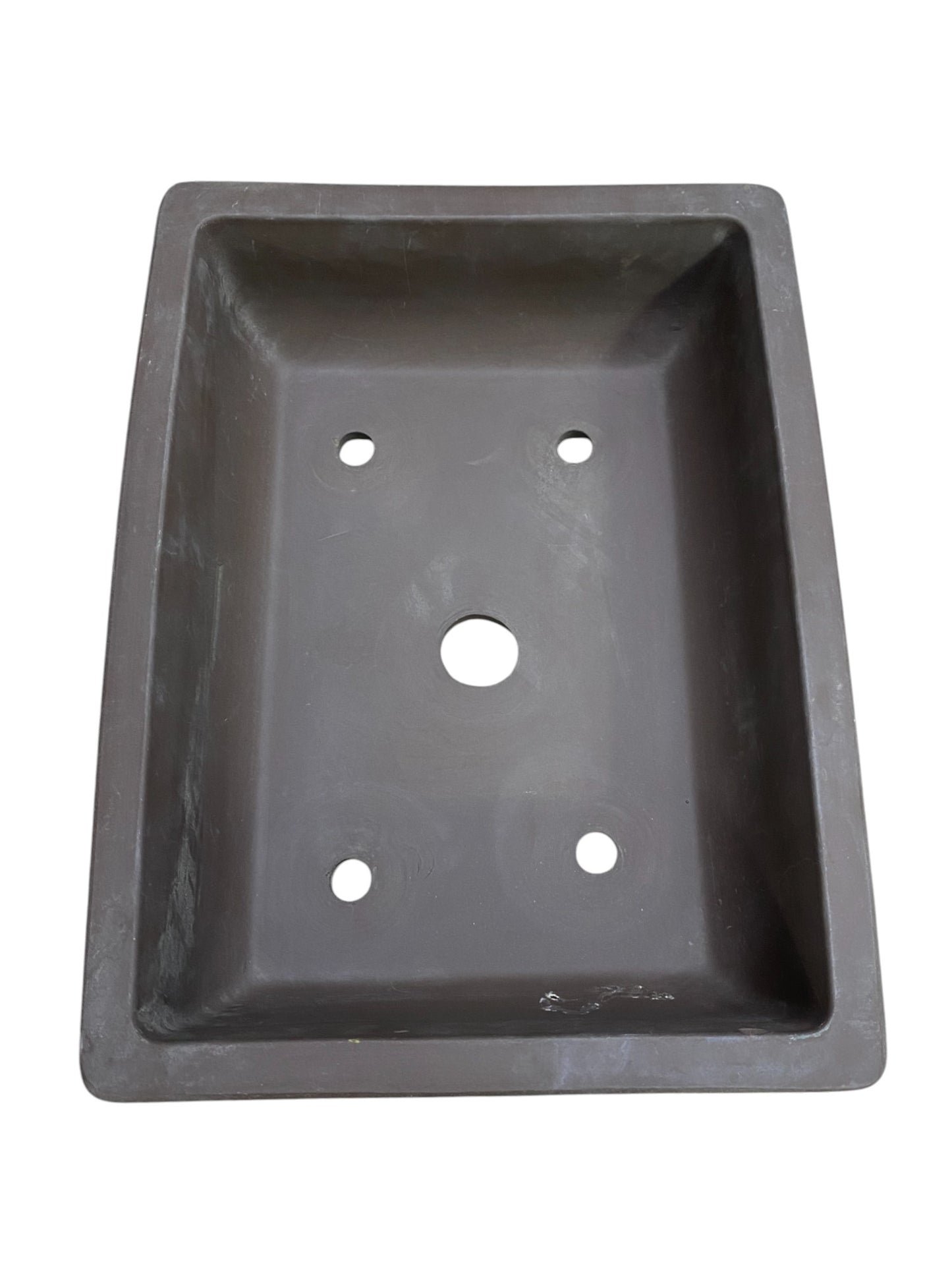 Japanese - Large Old Rectangle Tokoname Training Bonsai Pot (14-3/4” wide)