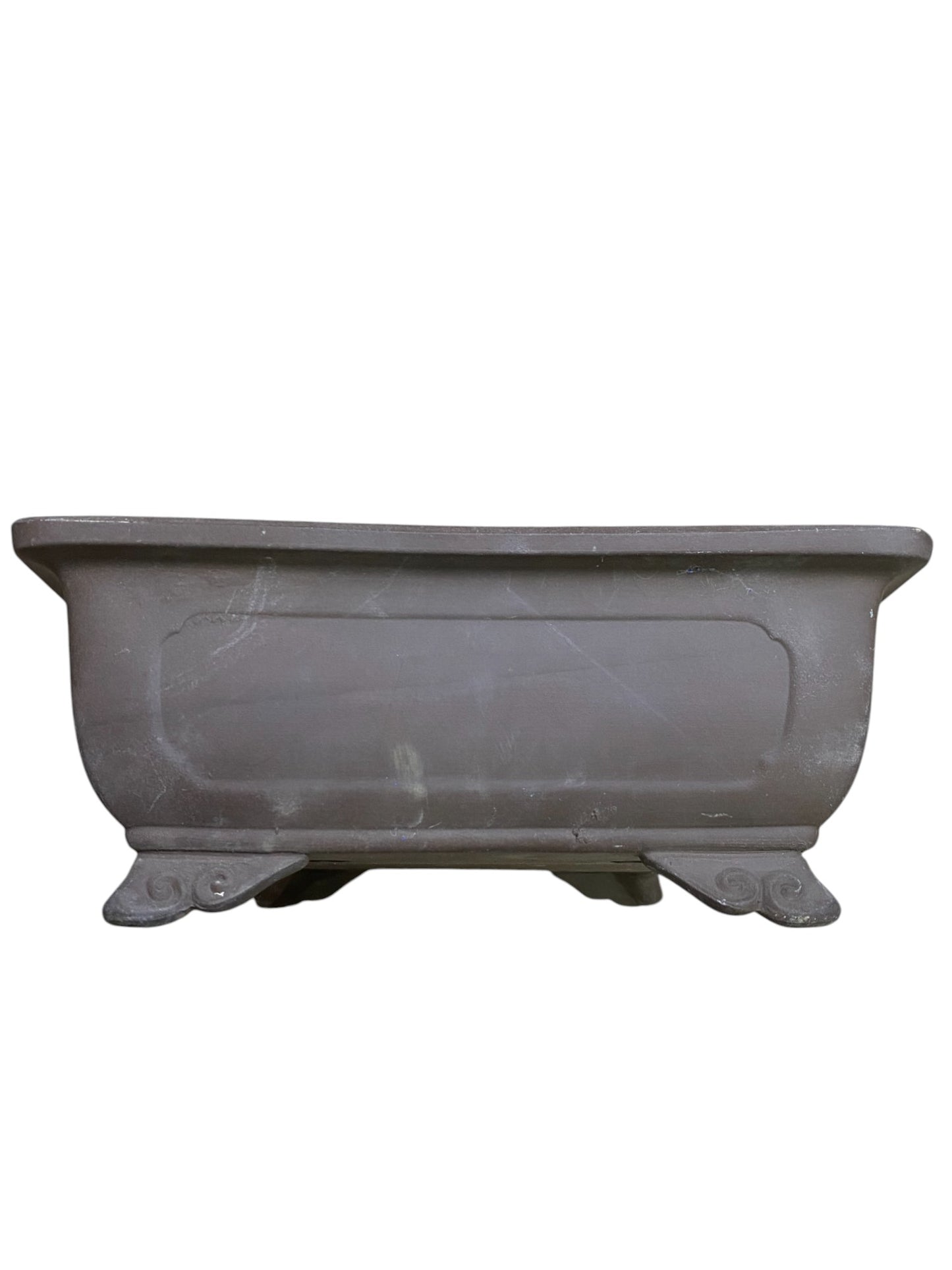 Japanese - Large Old Rectangle Tokoname Training Bonsai Pot (14-3/4” wide)