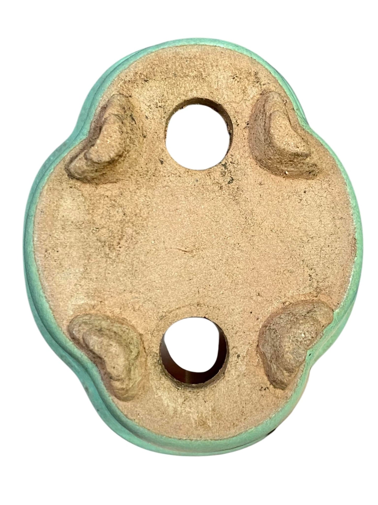 Japanese - Mame Glazed Footed Mokko Bonsai Pot (2-5/8" wide)