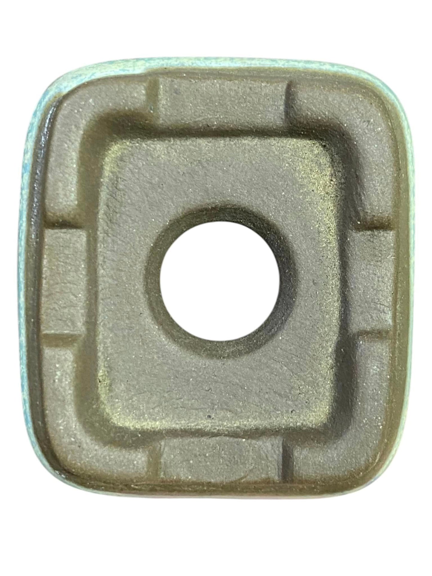 Japanese - Mame Glazed Footed Rectangle Bonsai Pot (1-7/8" wide)