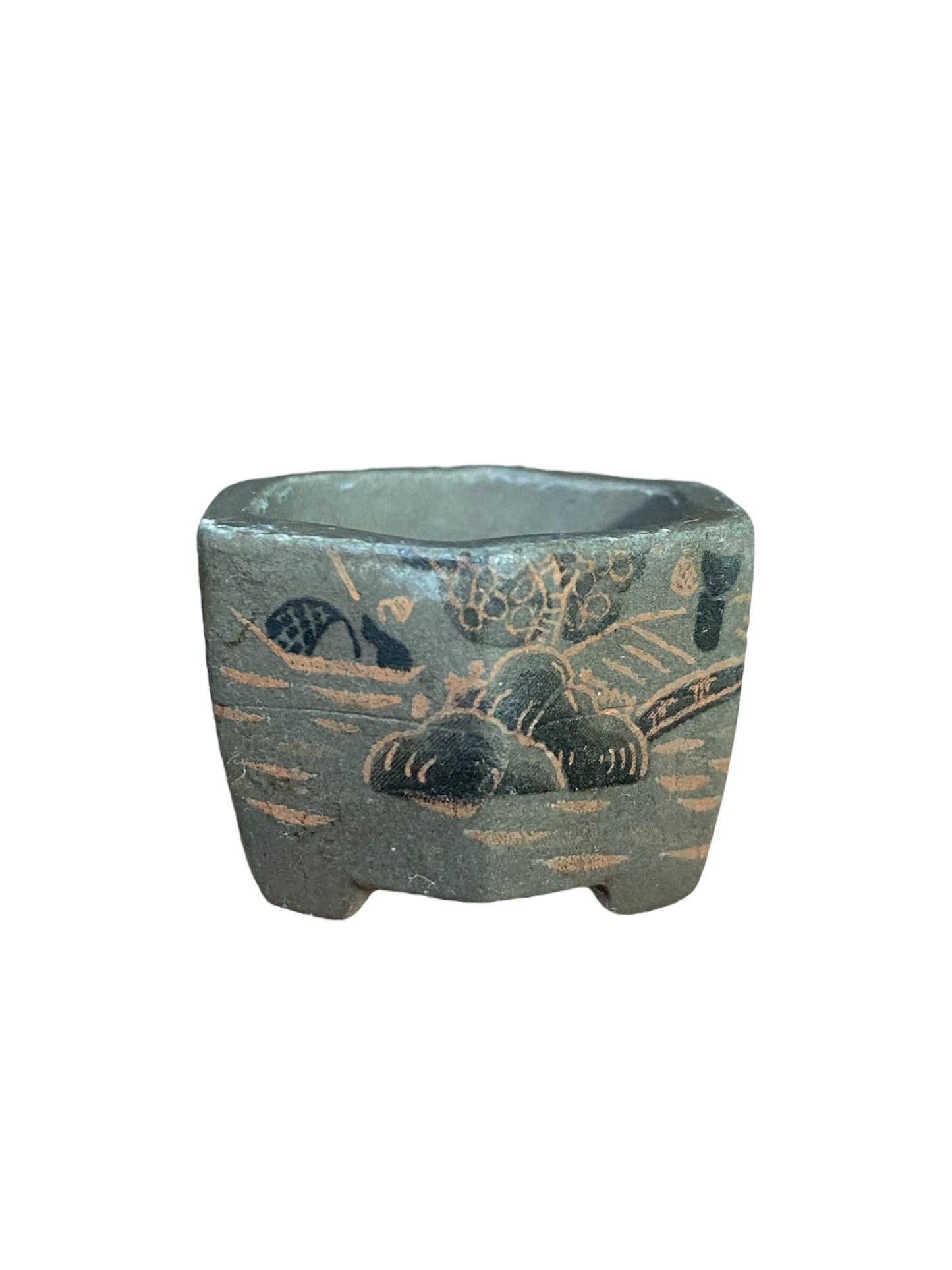 Bunzan/Seto - Mame Scenic Hexagon Bonsai Pot (1-3/16”)