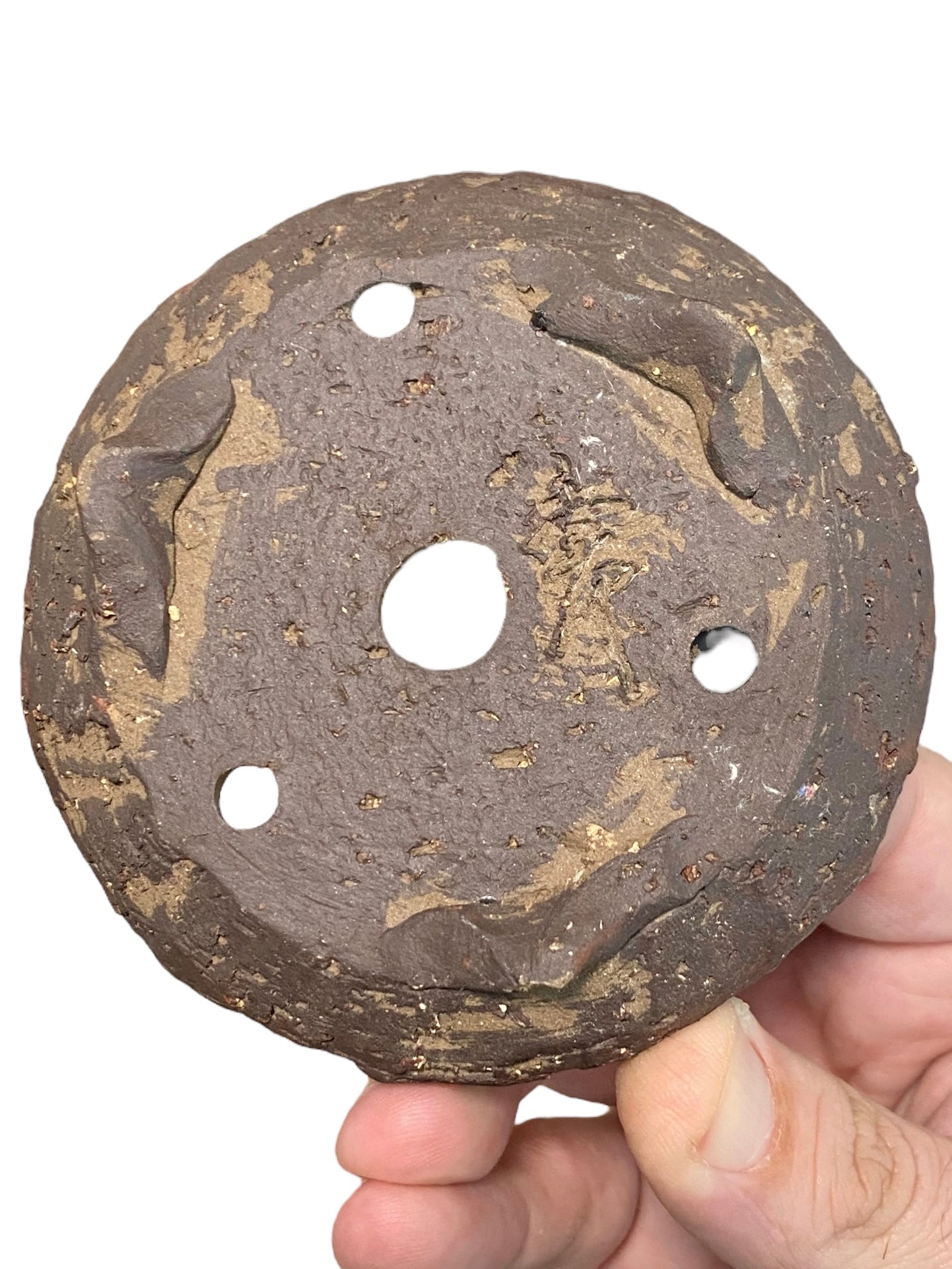 Shuho - Unglazed Footed Round Bonsai or Accent Pots (3-3/4" wide)