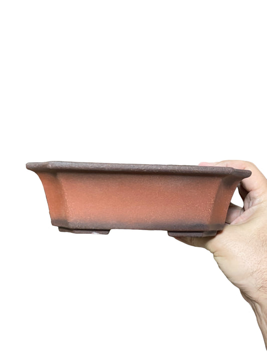 LoveBonsai Designed Unglazed Rectangle Bonsai Pot (8-1/2” wide)