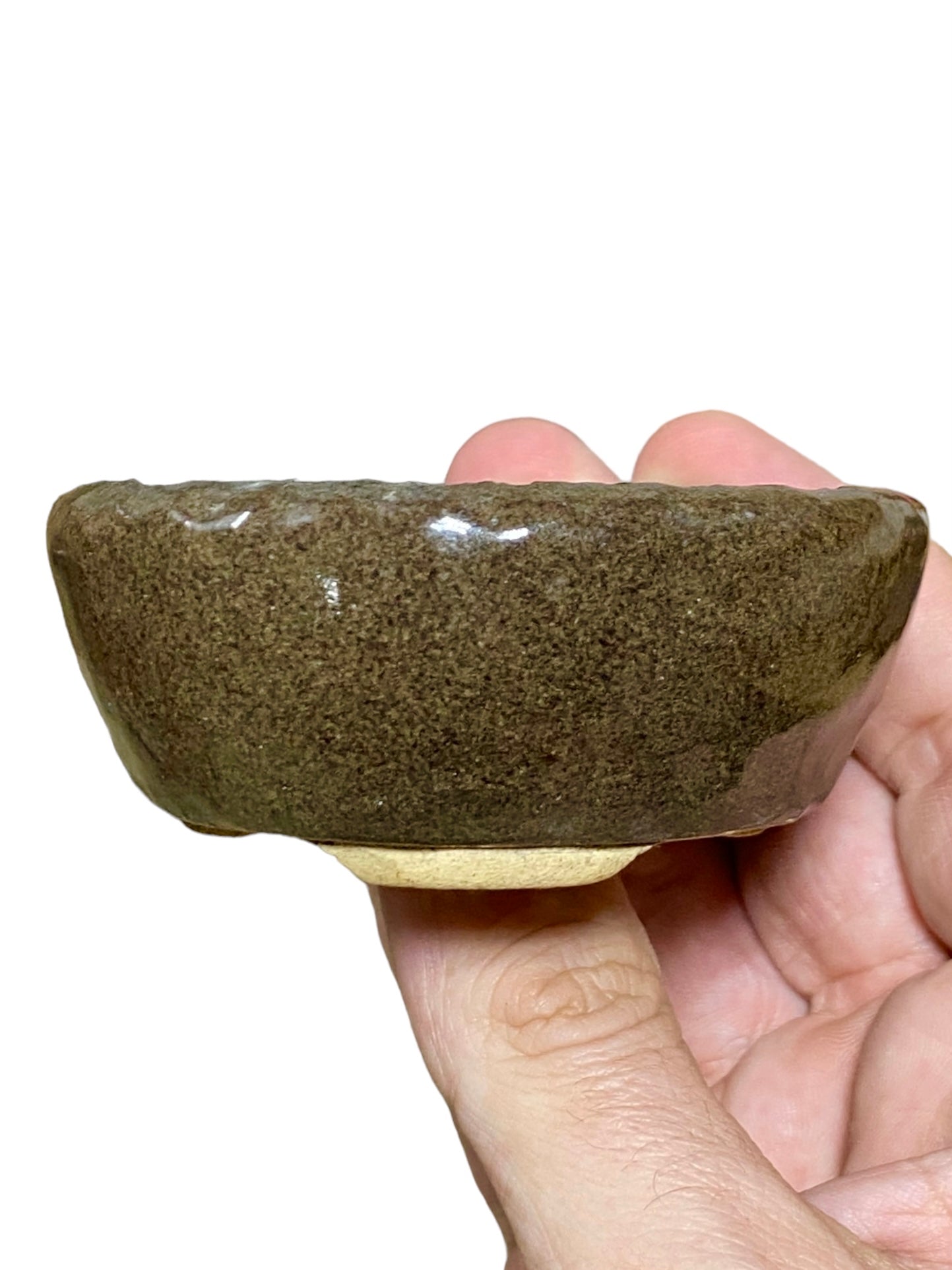 Heian Kosen - Glazed Footed Round Bonsai or Accent Pot