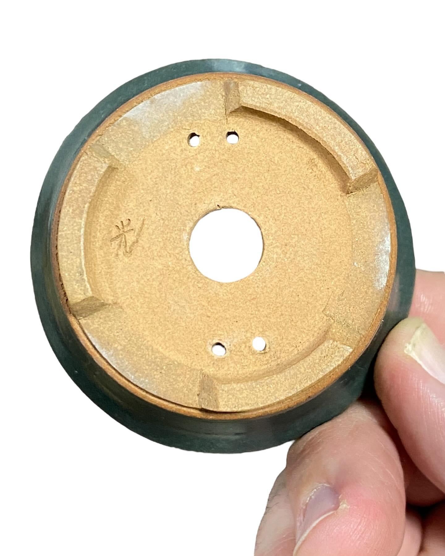 Hikari - Cool Glazed Mame Bonsai Pot (2-11/16” wide)