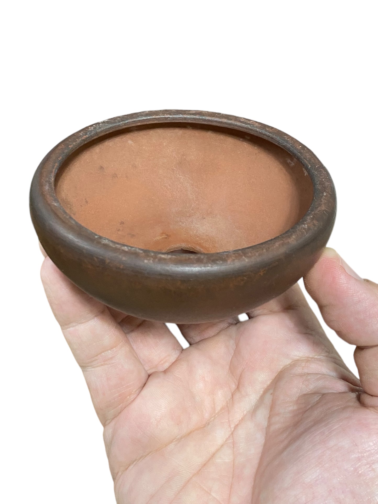 Kousen - Old Unglazed Bowl Bonsai Pot (3-7/8" wide)
