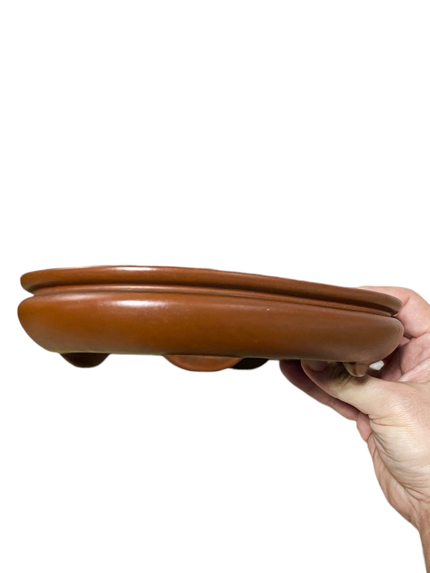 Yamaaki - Large Unglazed Footed Rectangle Bonsai Pot