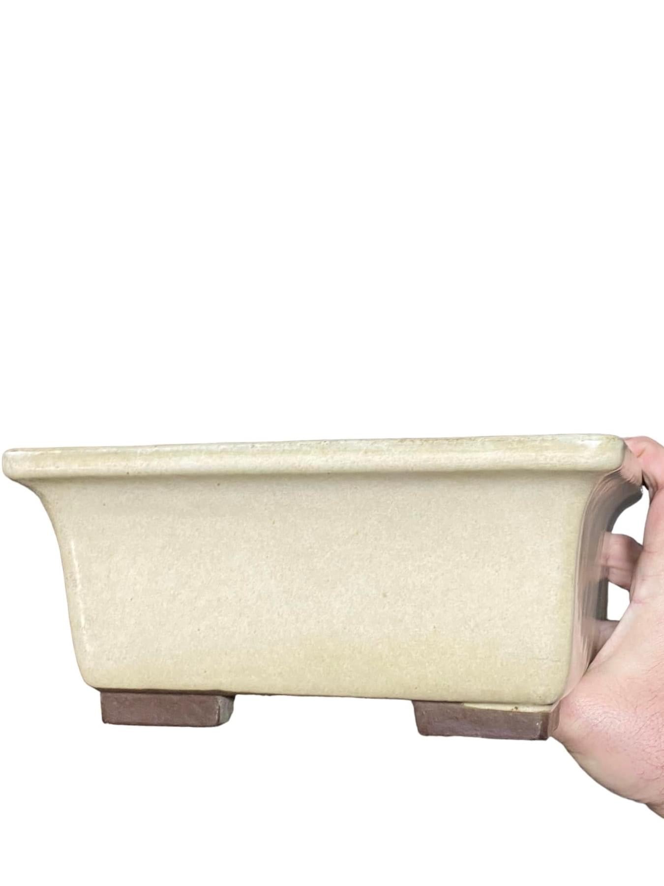 Yamaaki - Large Glazed Rectangle Bonsai Pot (9-1/4" wide)