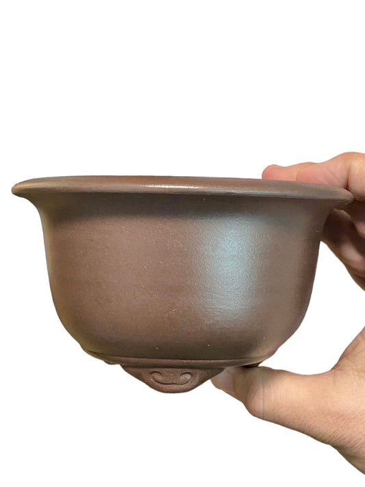 Yamaaki - Old Footed Bowl Bonsai Pot (6” wide)