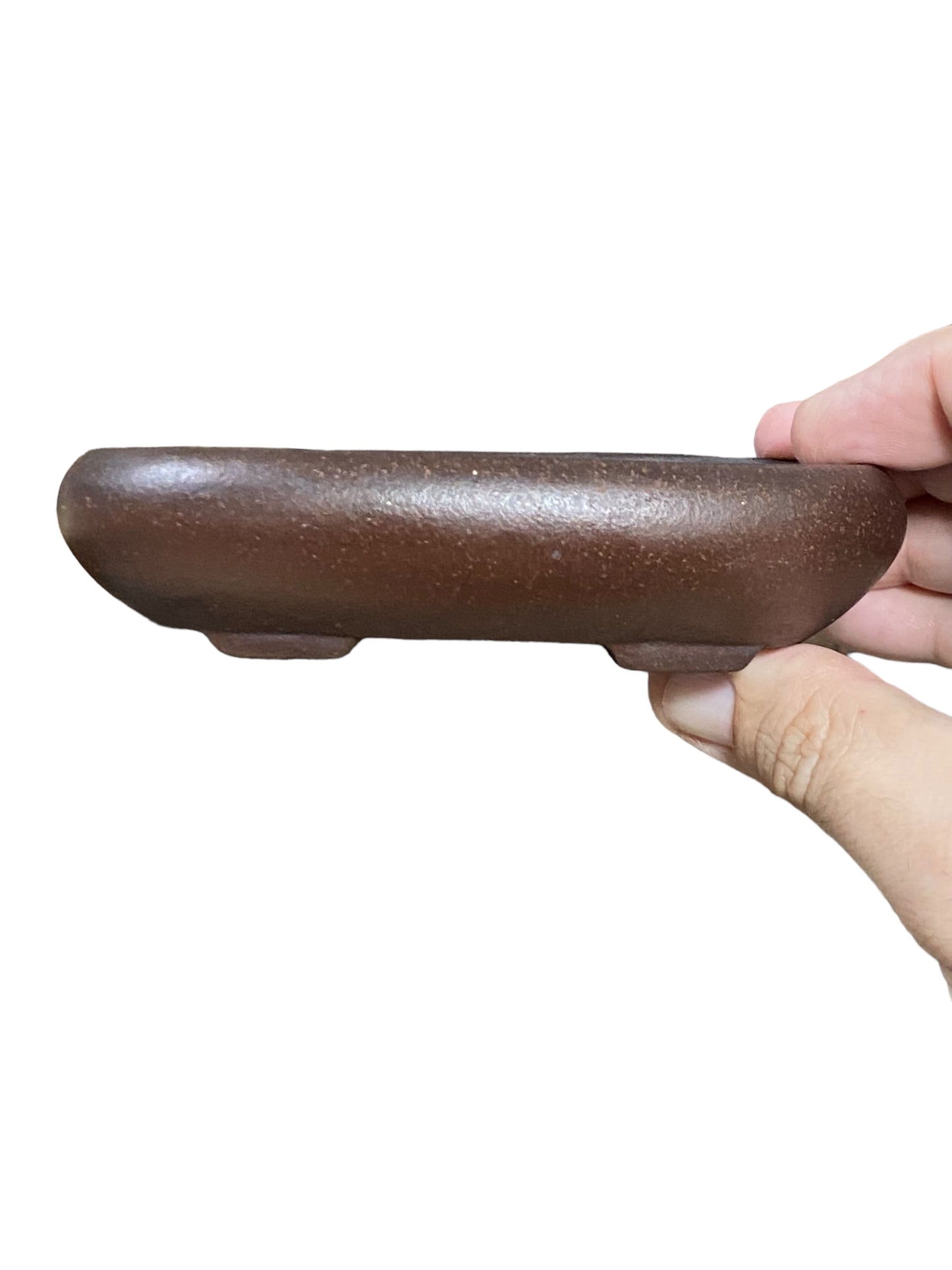 Keizan - Old Unglazed Oval Bonsai Pot (5" wide)
