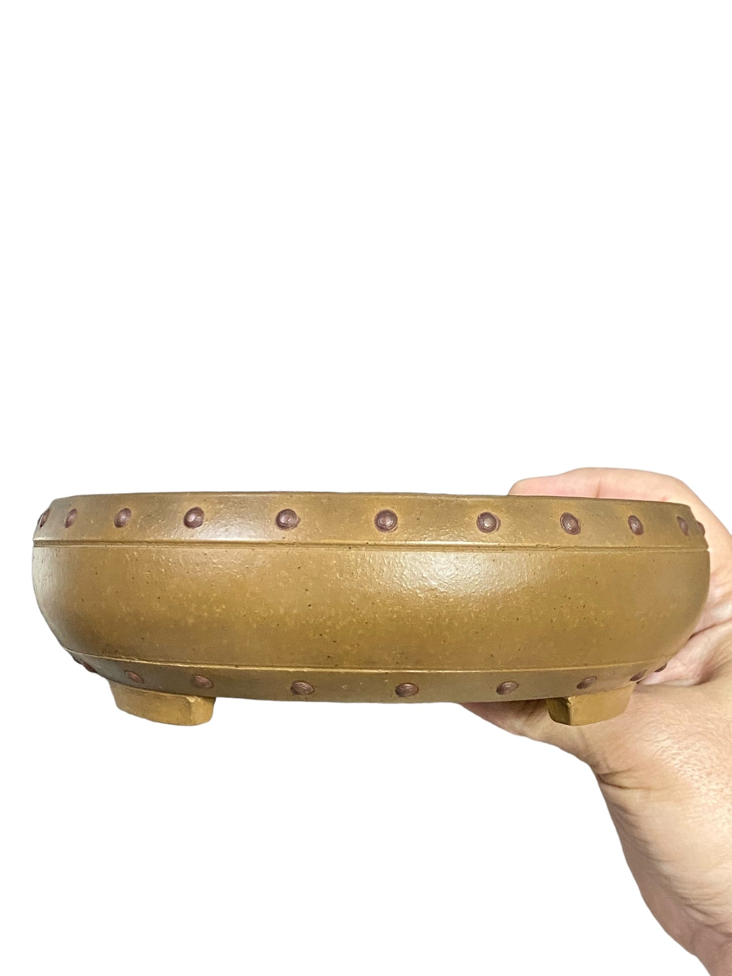 Bigei - Classic Riveted Drum Style Bonsai Pot (7-1/4” wide)