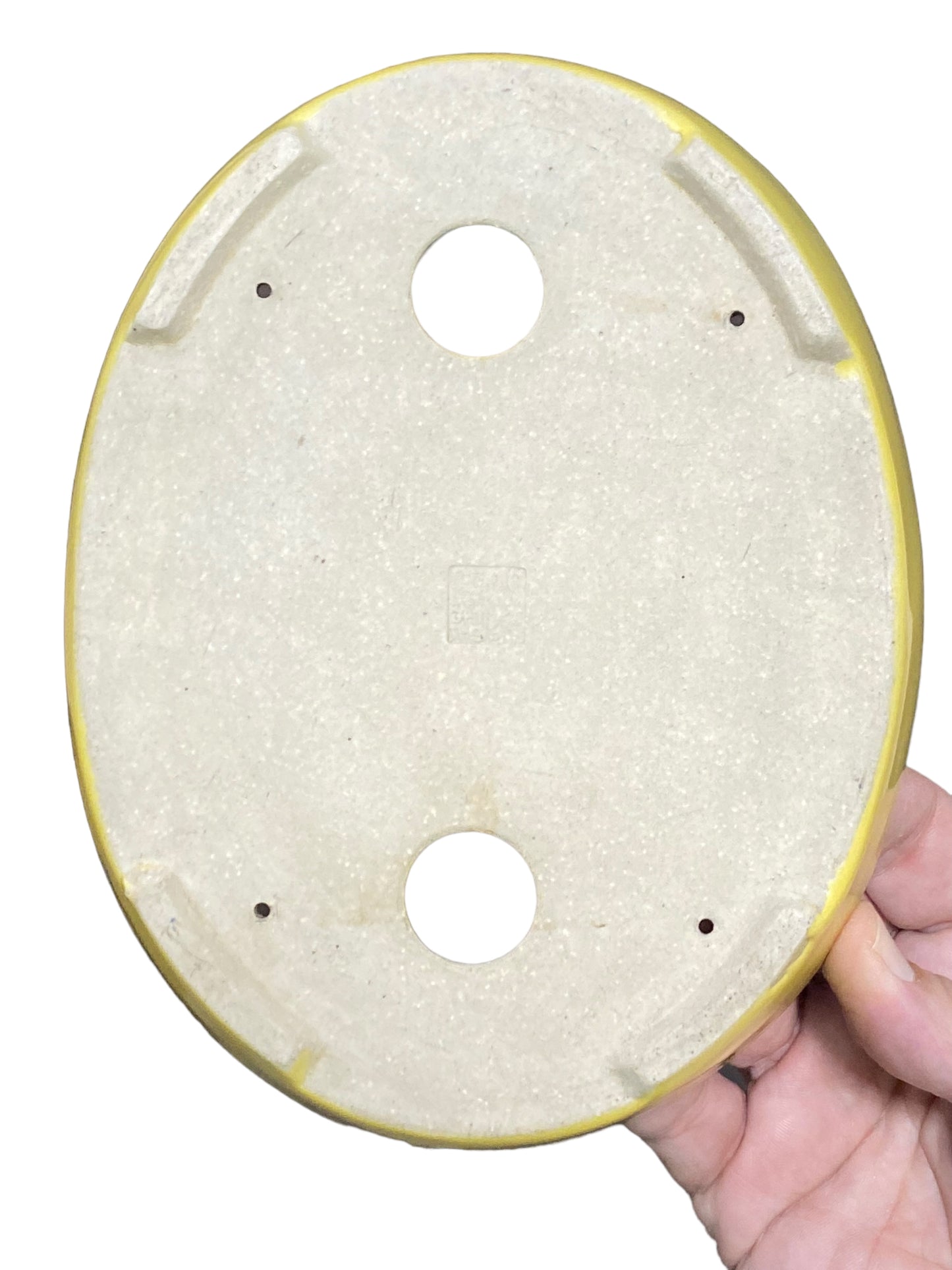 Koyo - Older Yellow Glazed Oval Bonsai Pot (7-7/8" wide)