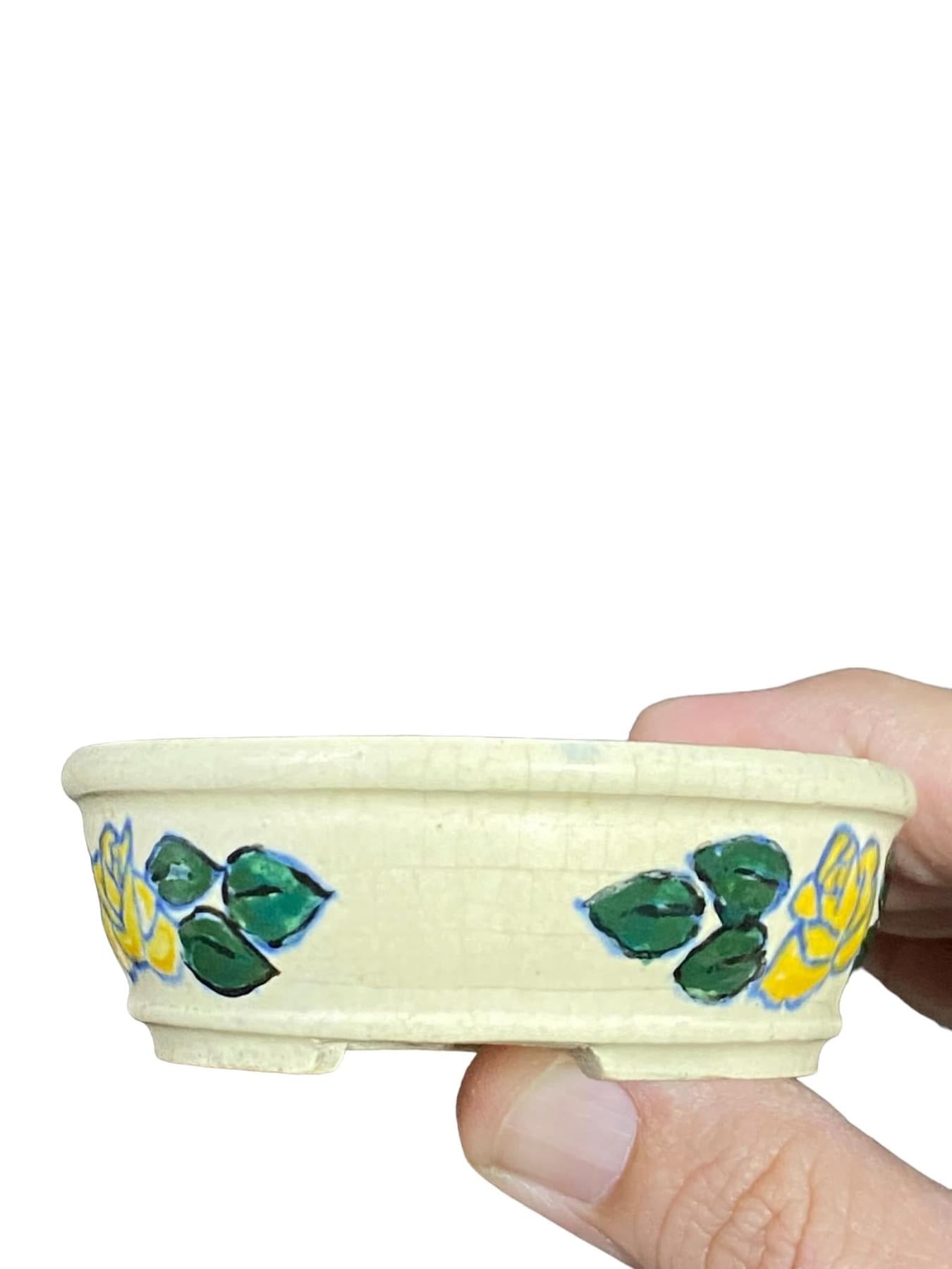 Ikegami - Painted Bowl Bonsai Pot (3-1/16" wide)