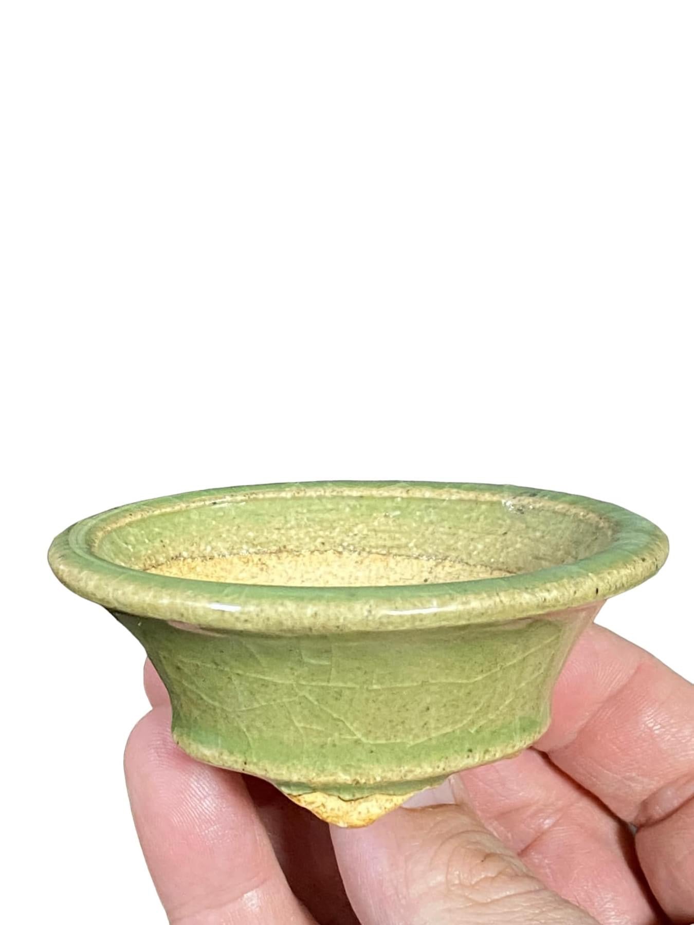 Hattori - Stellar Glazed Mane Bonsai Pot (3-1/4” wide)