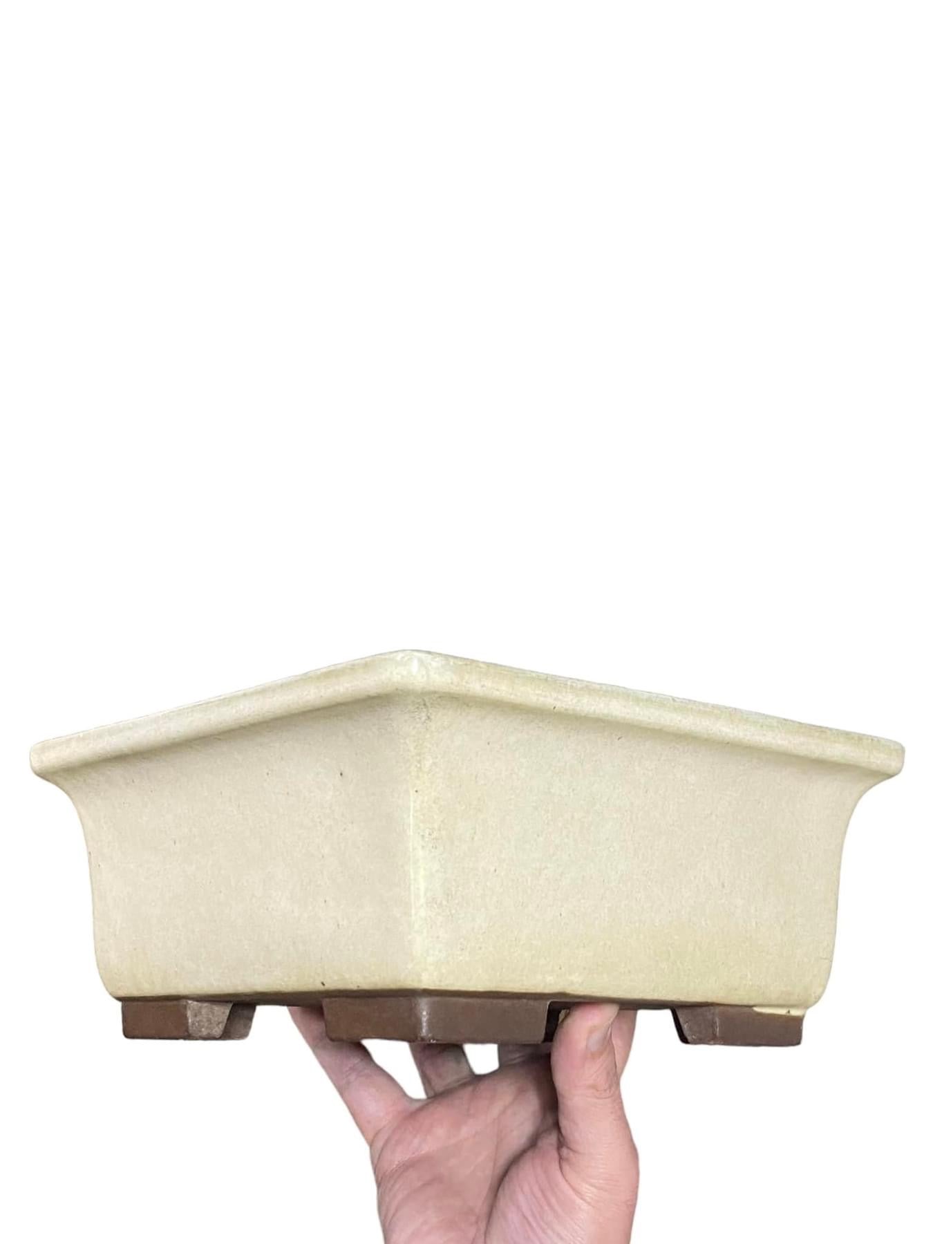 Yamaaki - Large Glazed Rectangle Bonsai Pot (9-1/4" wide)