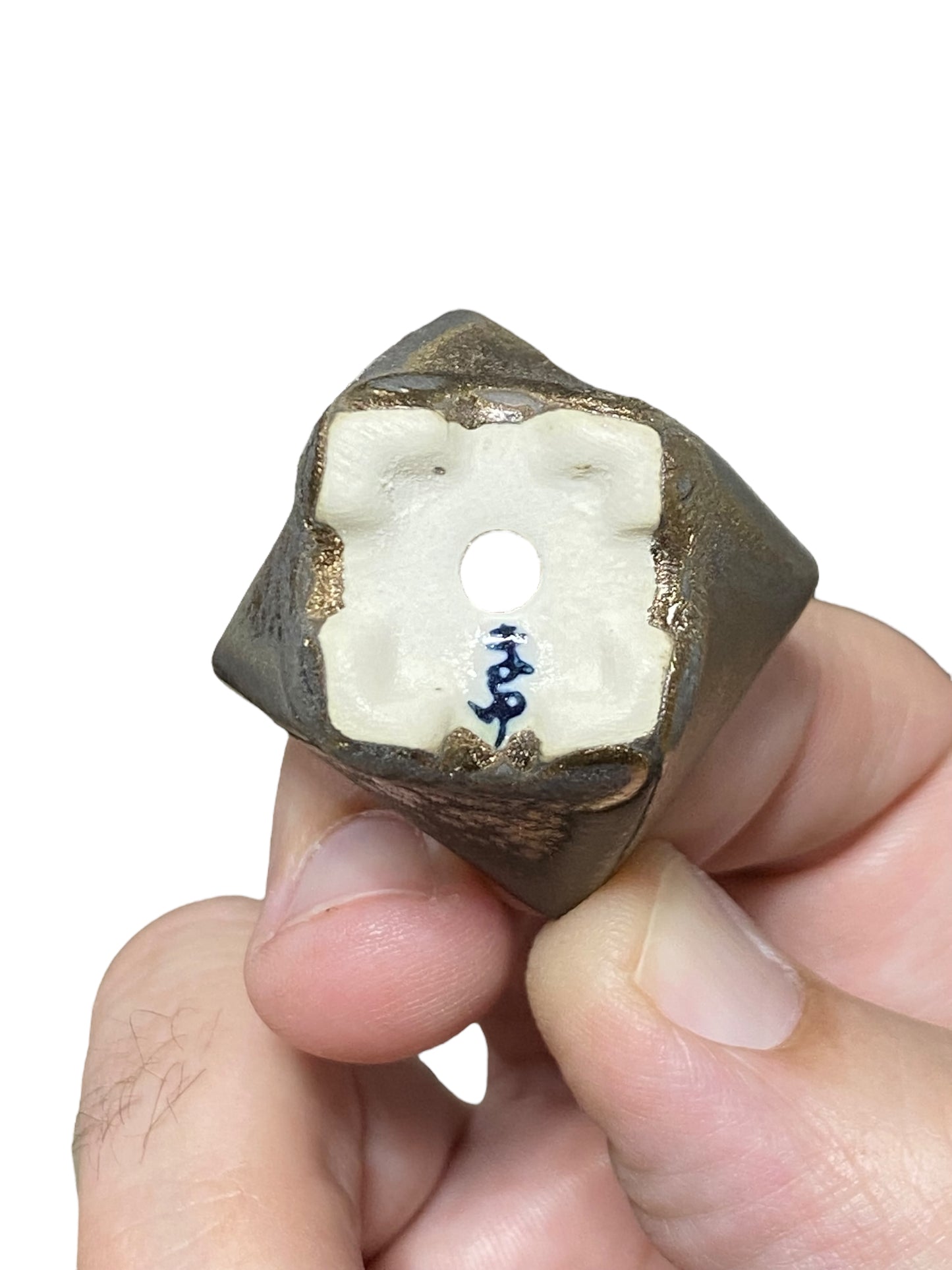 Oshima Mayu - Painted Mame Bonsai or Accent Pot (1-1/4" wide)