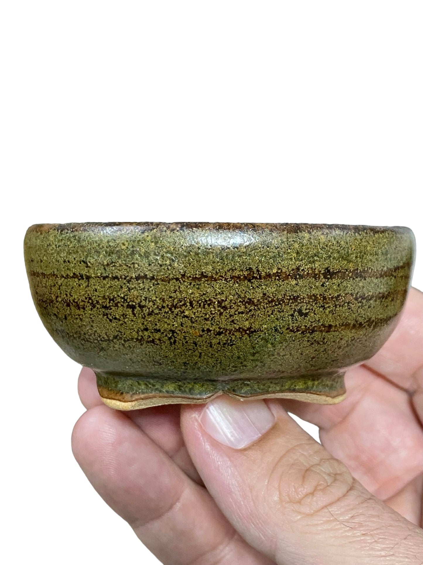 Isso - Glazed Bowl Bonsai or Accent Pot (3-1/16" wide)