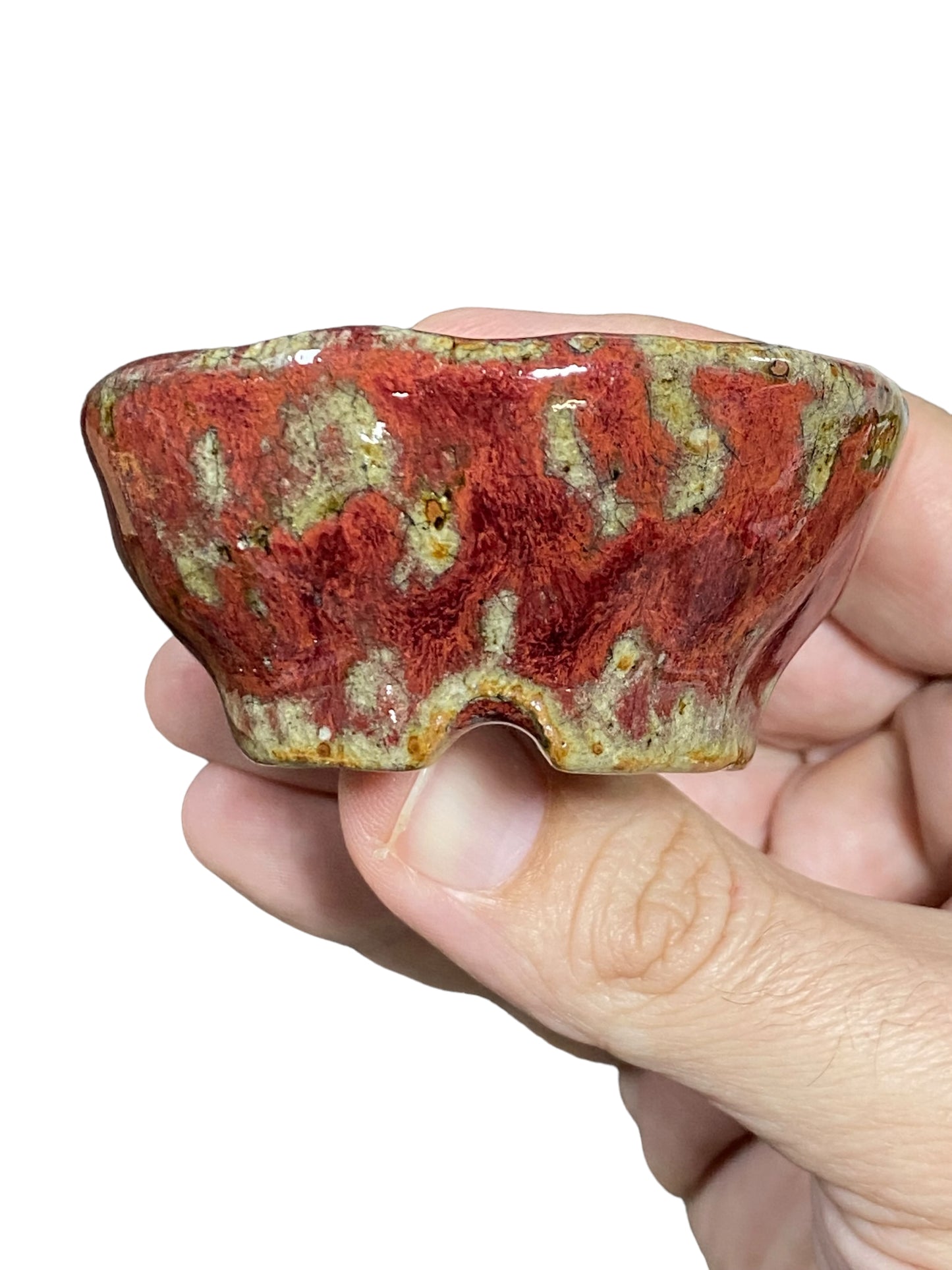 Bunzan - Crackle Glazed Round Bonsai or Accent Pot (2-3/4" wide)