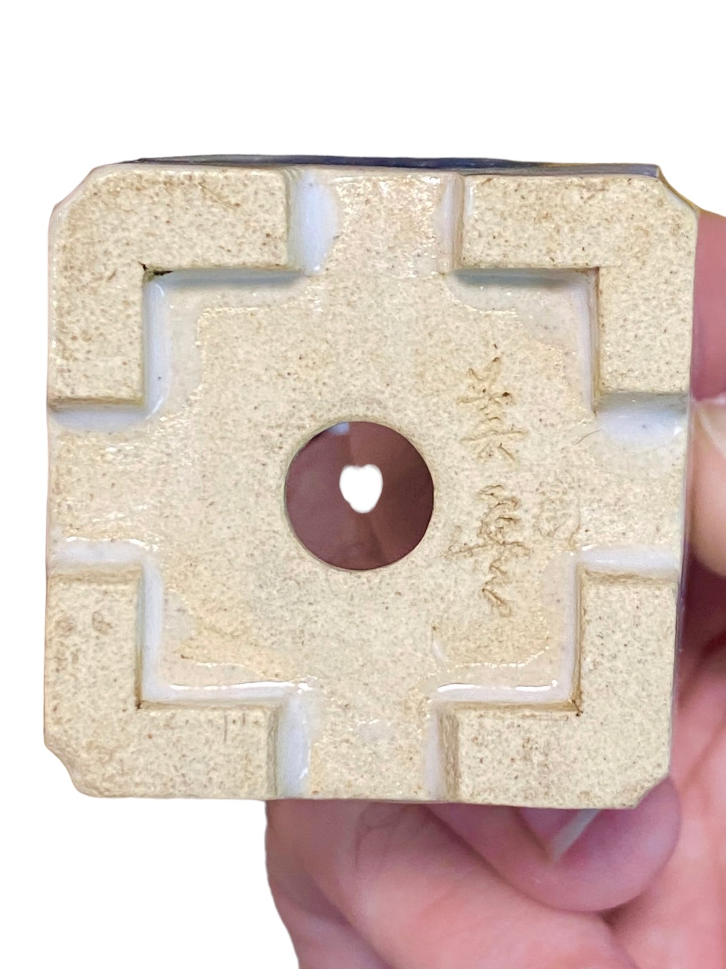 Ikegami - Painted Mame Bonsai or Accent Pot (2-1/4" wide)