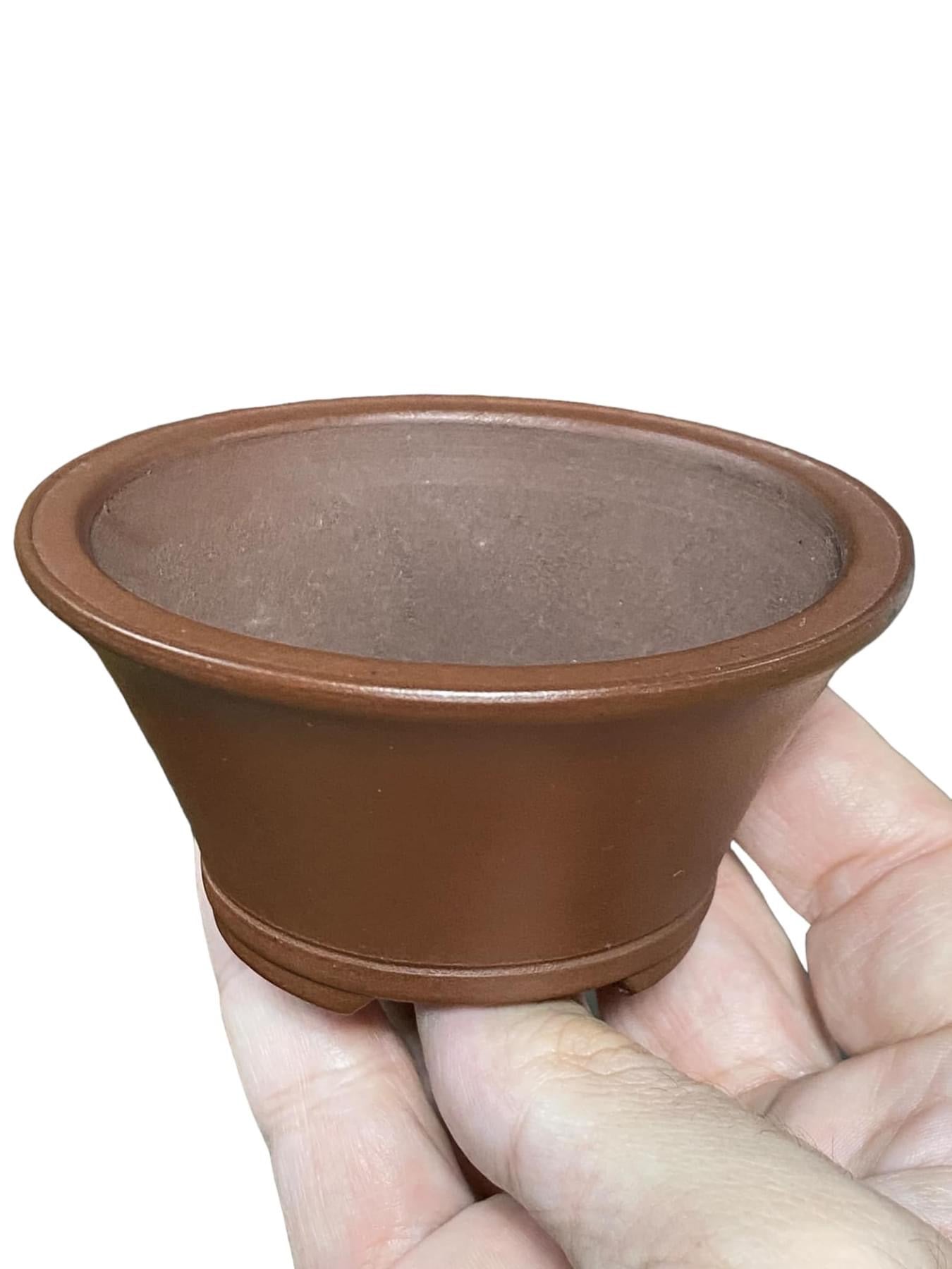 Yamaaki - Unglazed Rimmed Bowl Bonsai Pot (Discounted)