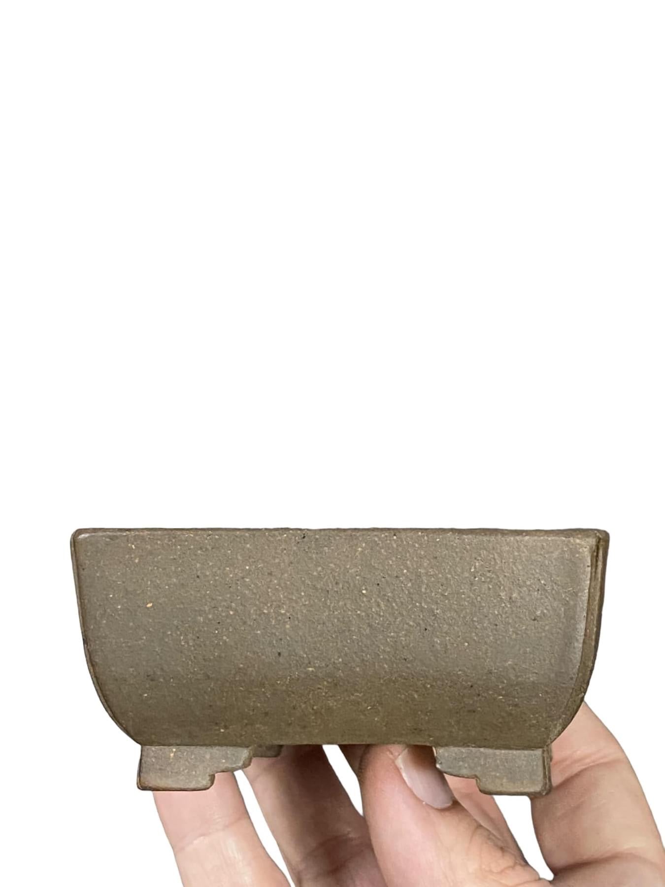 Yamaaki (Kataoka Akitsugi) - Classic Unglazed Bowl Bonsai Pot (4-7/16" wide)