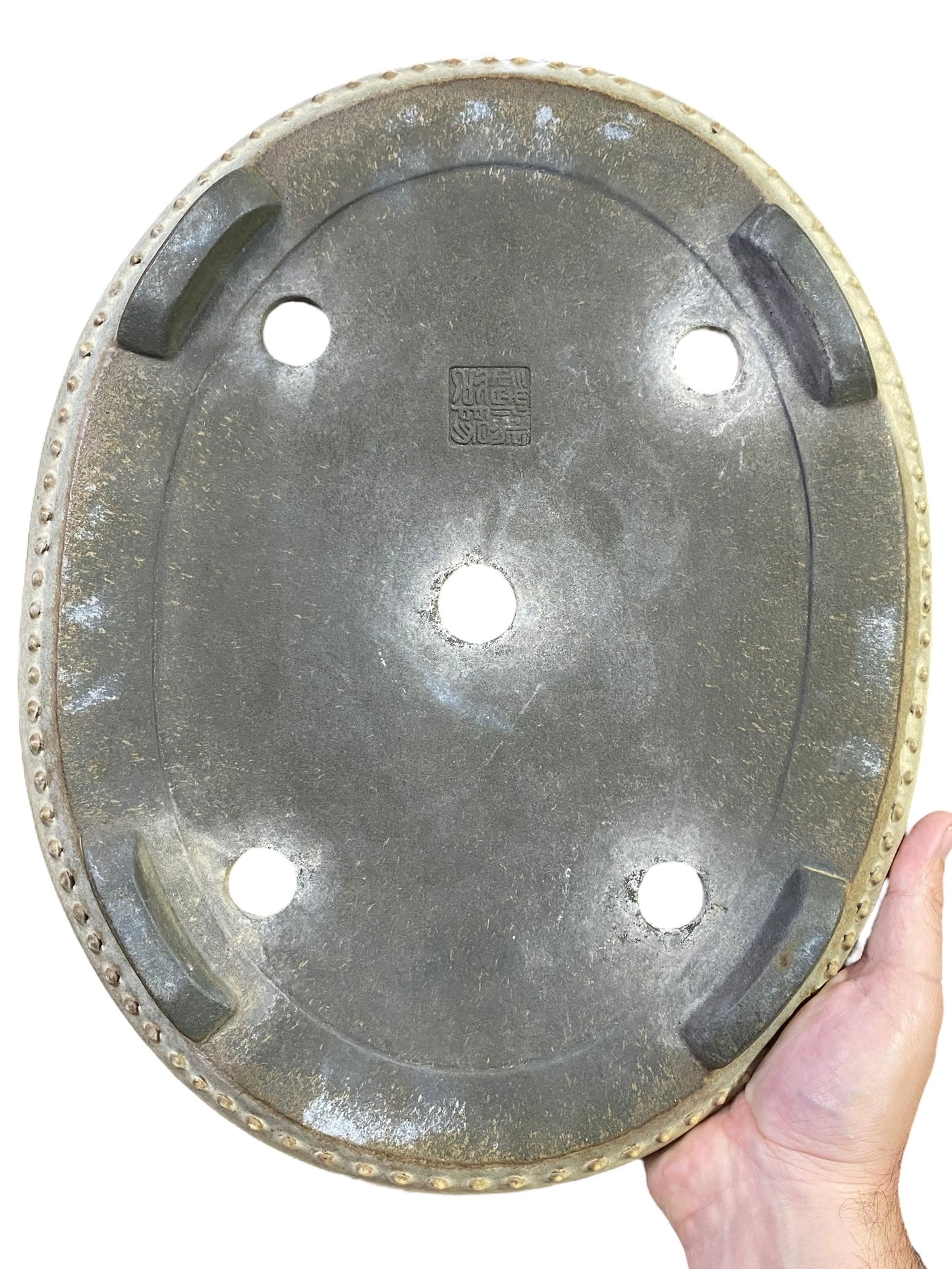 Koyo - Old Glazed Oval Bonsai Pot (15-1/2" wide)