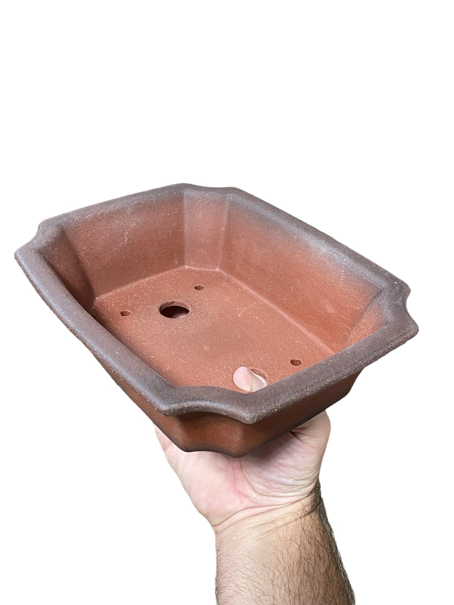 LoveBonsai Designed Unglazed Rectangle Bonsai Pot (8-1/2” wide)