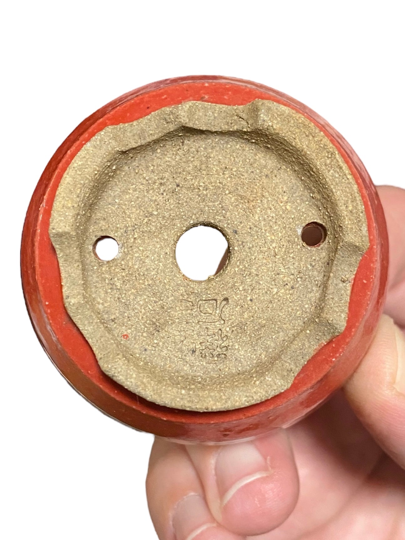 Shoseki - Crimson Glazed Bonsai or Accent Pot (2-7/16" wide)