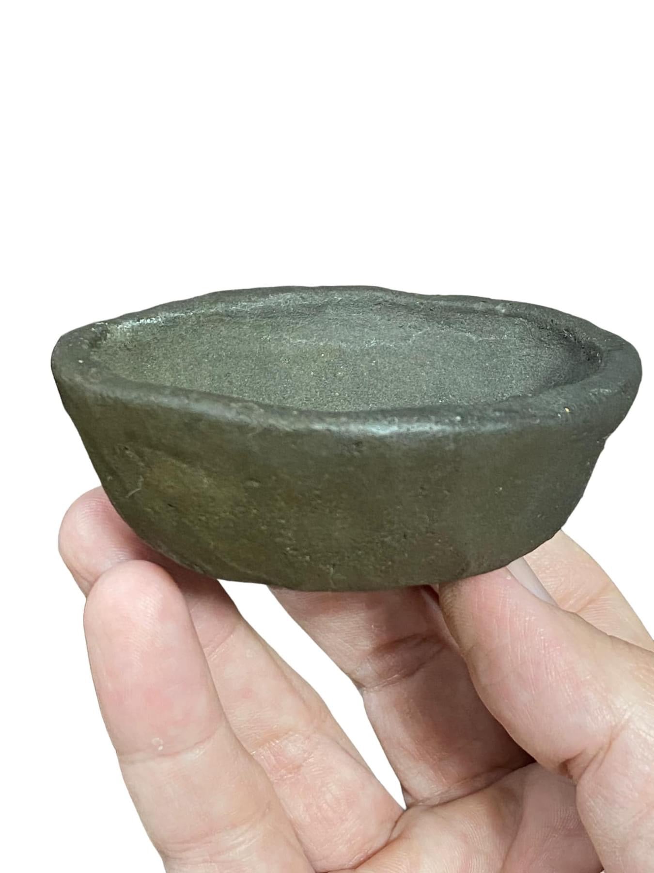 Rozan - Unglazed Handmade Bonsai Pot (3-5/16"wide)