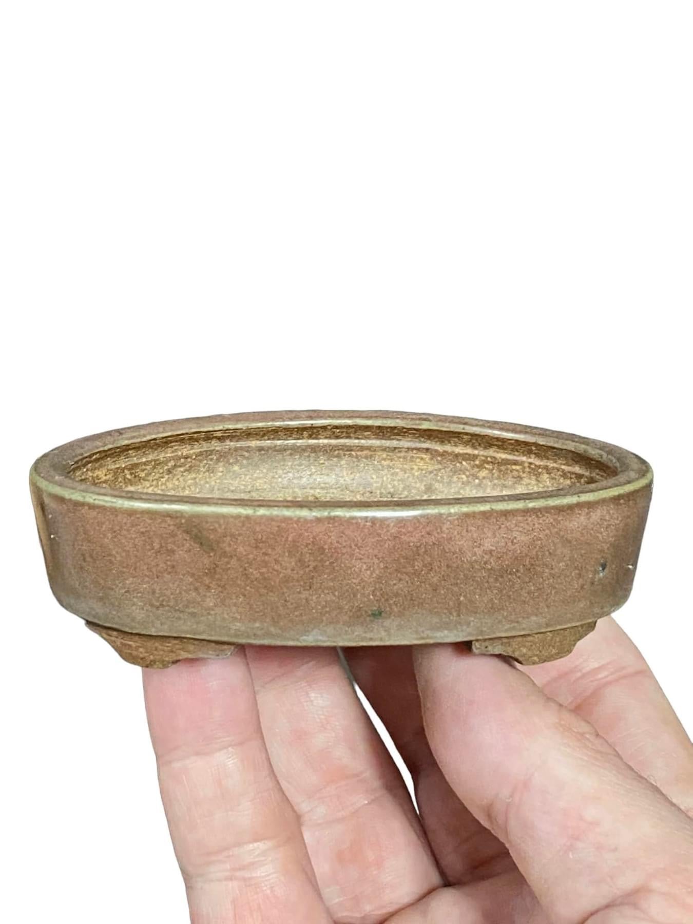 Heian Kosen - Rare and Old Oval Bonsai Pot