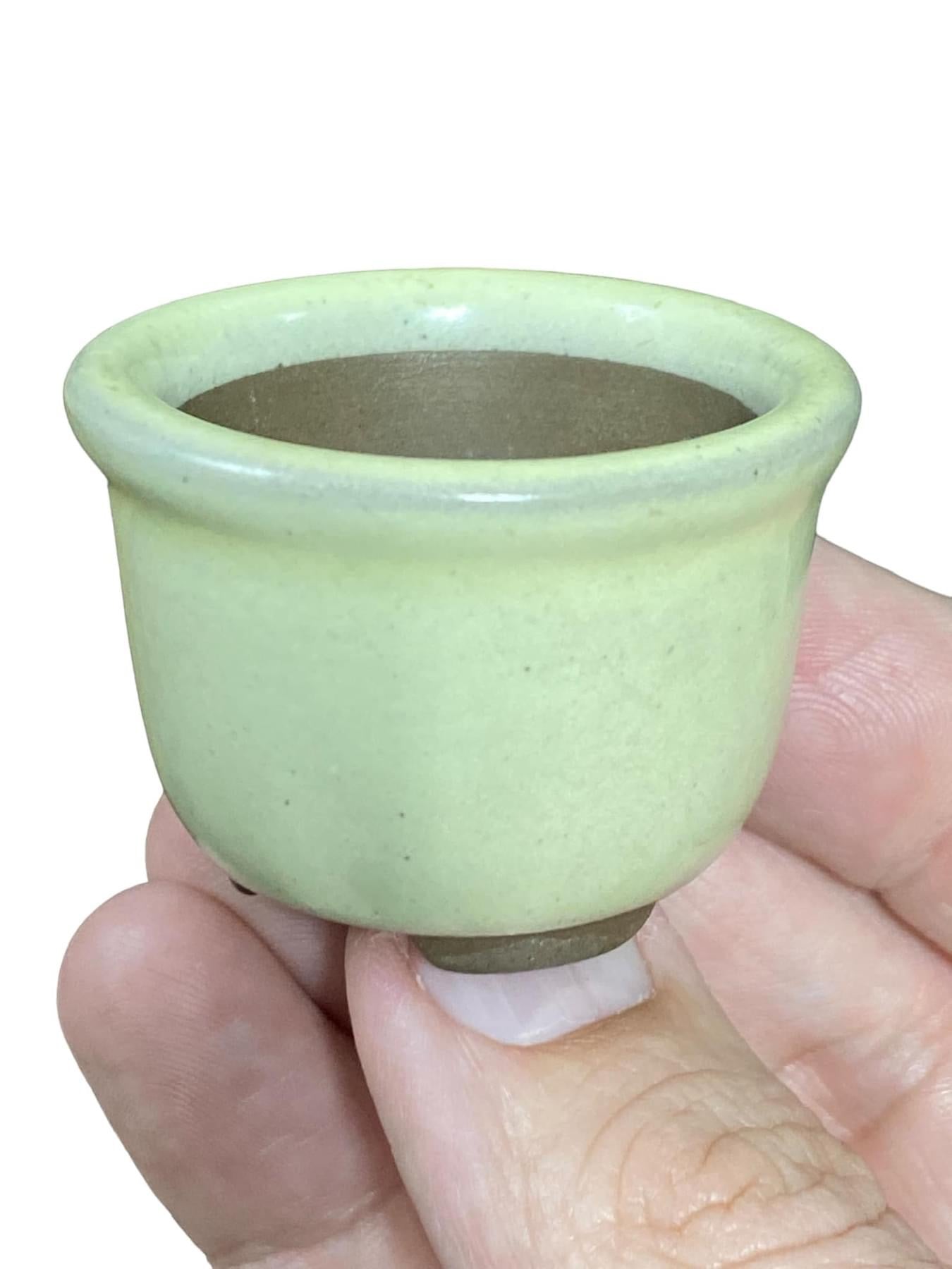 Japanese - Round Bonsai Pot from Japan (1-3/4" wide)