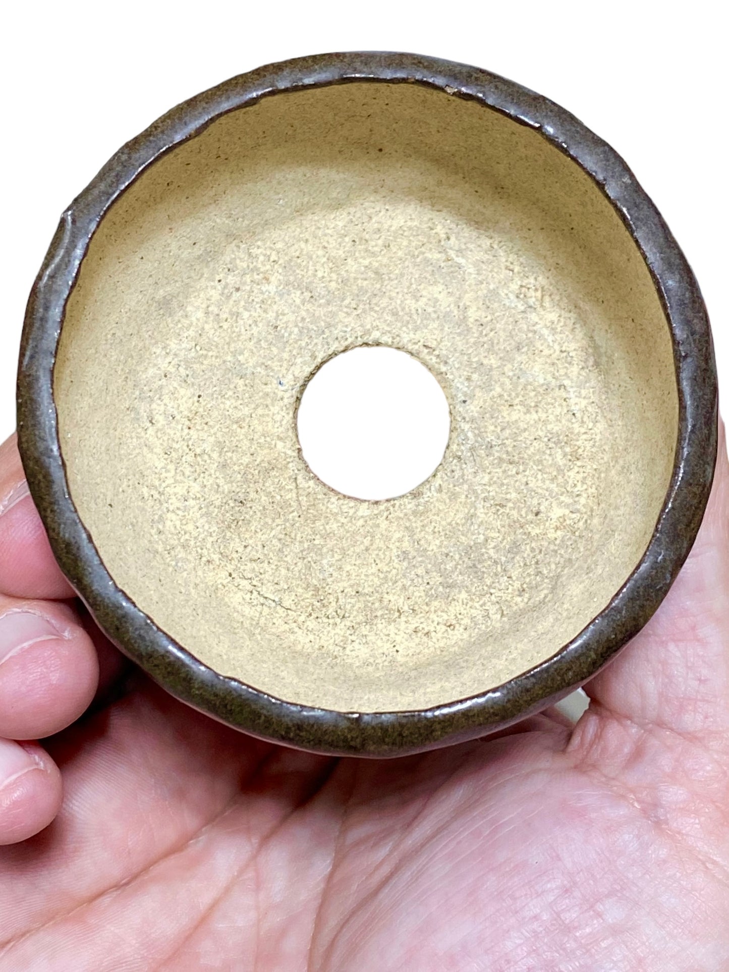 Heian Kosen - Glazed Footed Round Bonsai or Accent Pot
