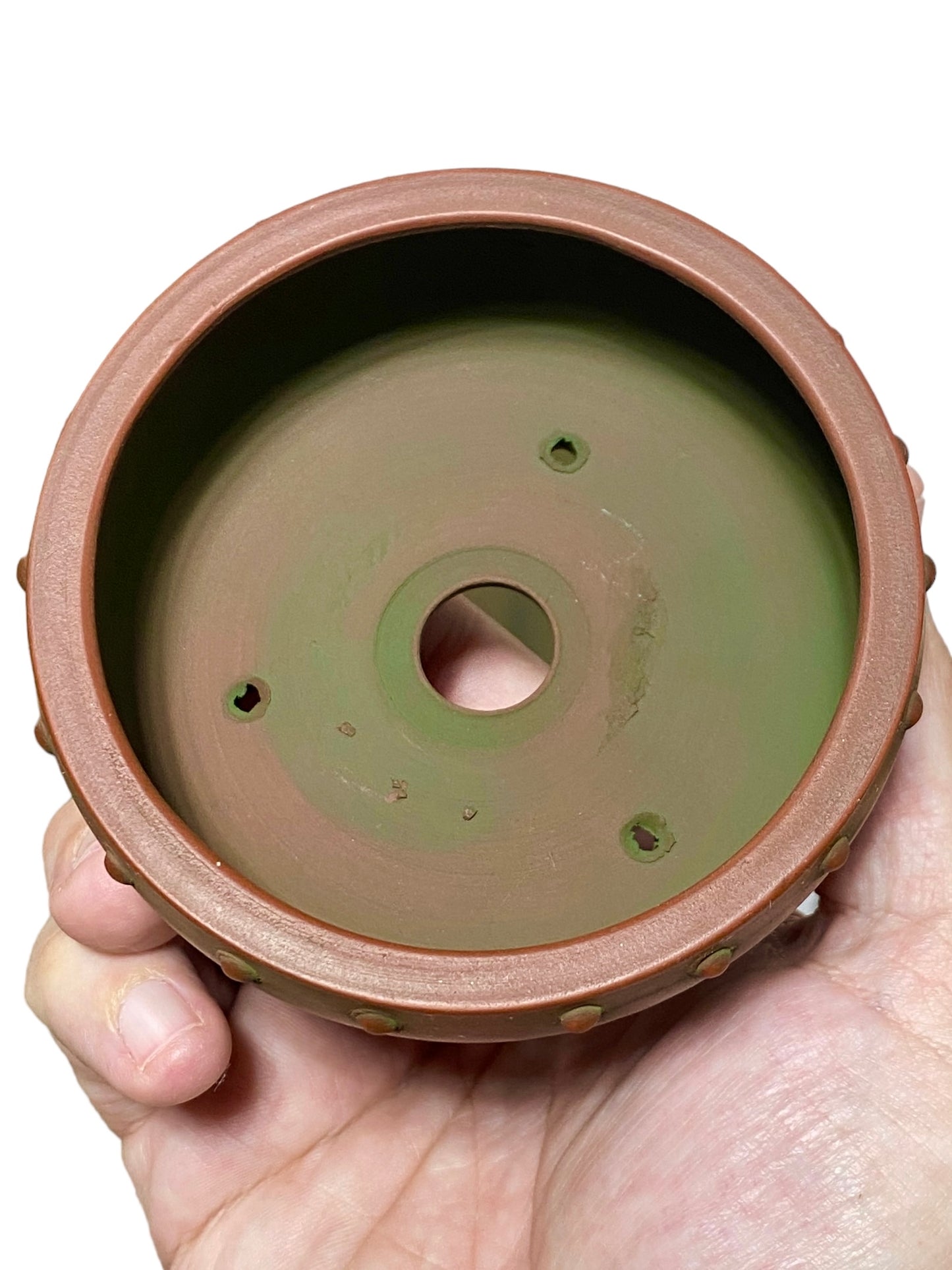 Bigei - New Beaded Drum Style Bonsai Pot (4" wide)