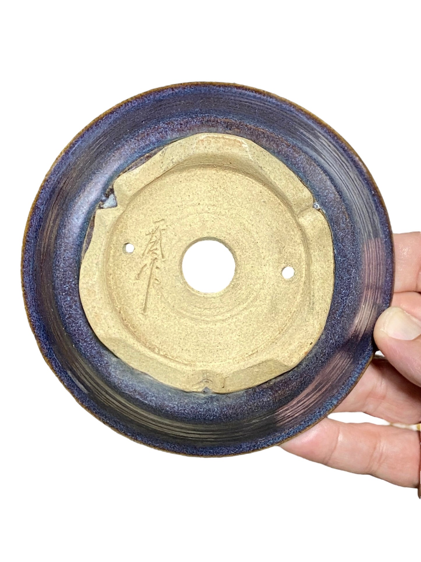 Isso - Beautiful Multicolor Glazed Bowl Bonsai Pot (5-1/4" wide)