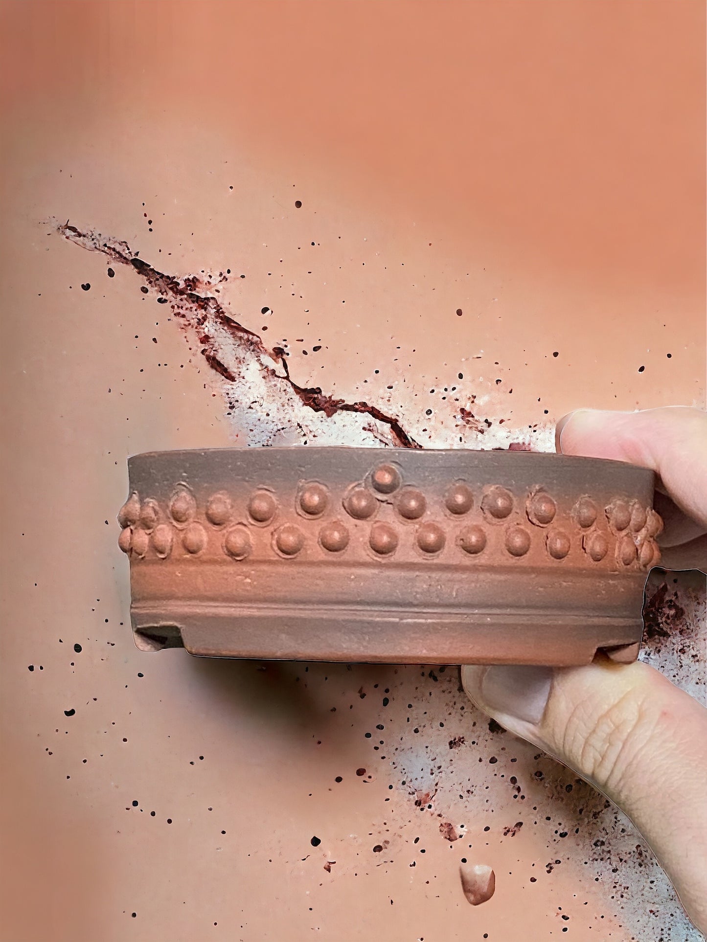 Bigei - New Riveted Drum Style Bonsai or Accent Pot (3-11/16" wide)