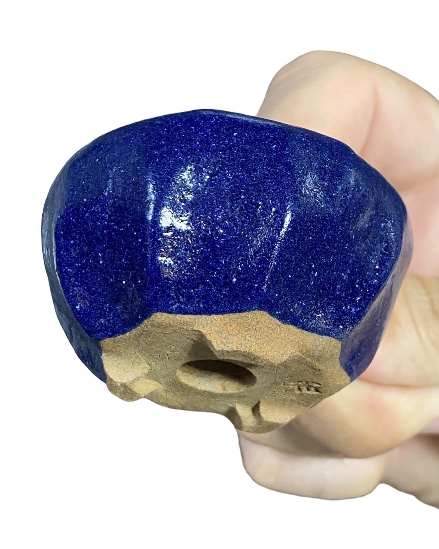 Jyakushi - Rare Bright Blue Handmade Bonsai Pot (2-7/16” wide)