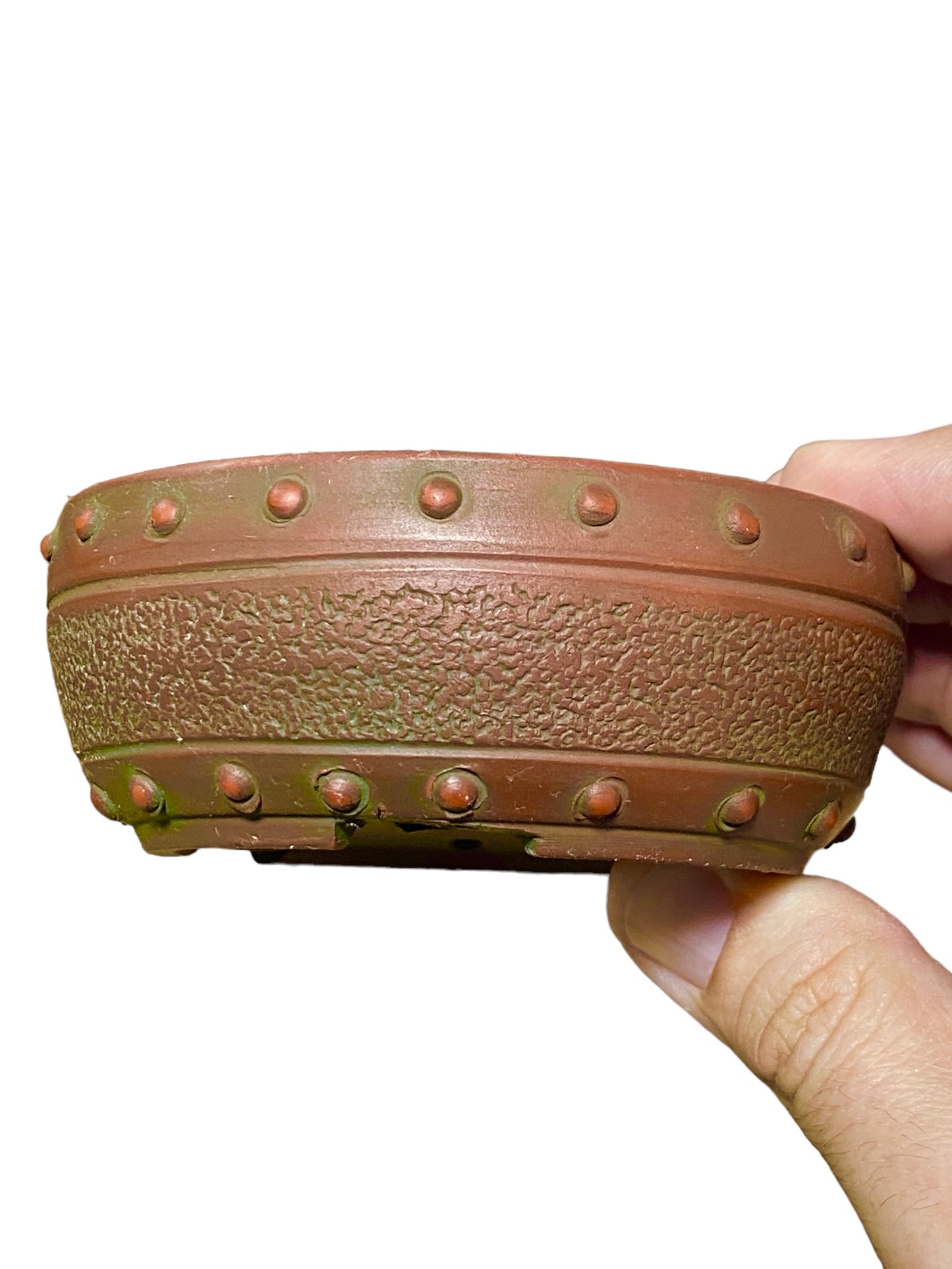 Bigei - New Beaded Drum Style Bonsai Pot (4" wide)
