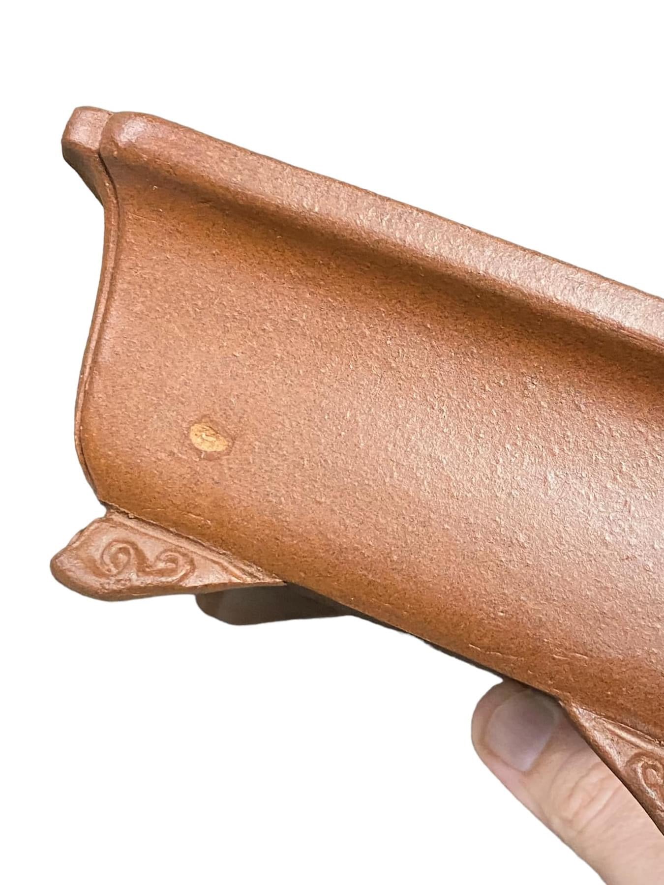 Shibakatsu - Unglazed Rectangle Style Bonsai Pot (Discounted) (7-3/16" wide)