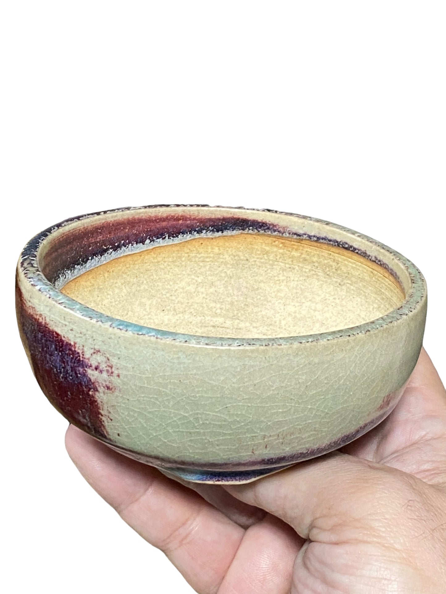 Isso - Multicolor Glazed Bowl Bonsai or Accent Pot
