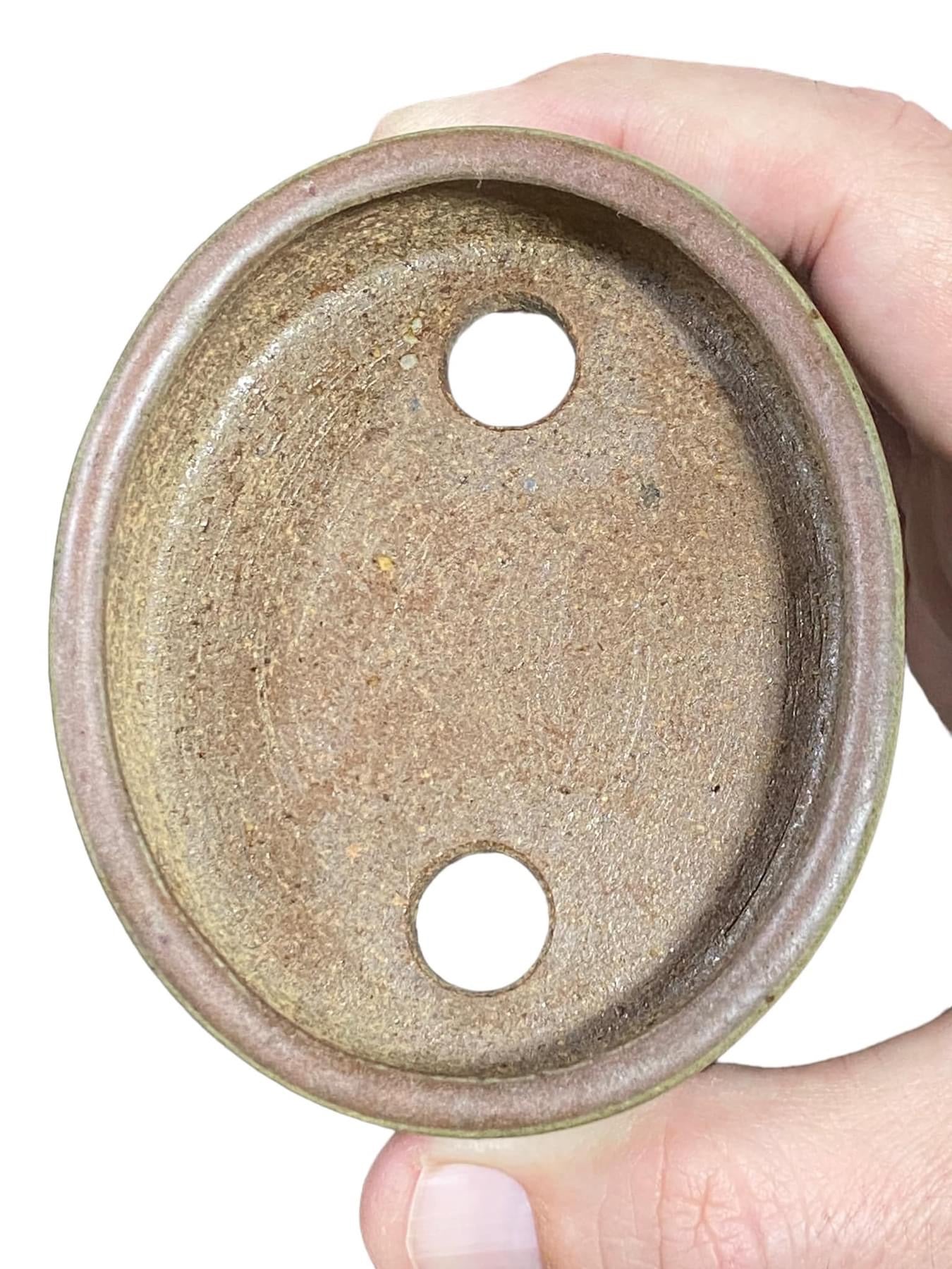 Heian Kosen - Rare and Old Oval Bonsai Pot