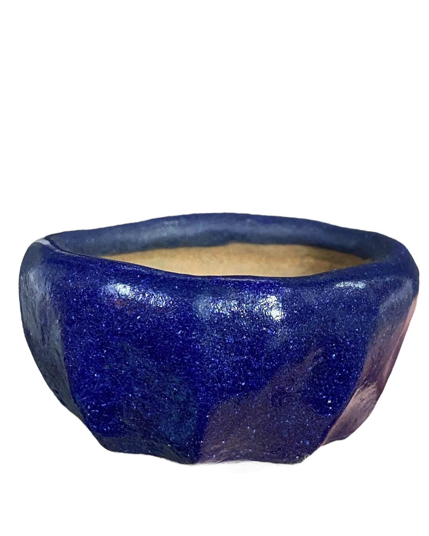 Jyakushi - Rare Bright Blue Handmade Bonsai Pot (2-7/16” wide)