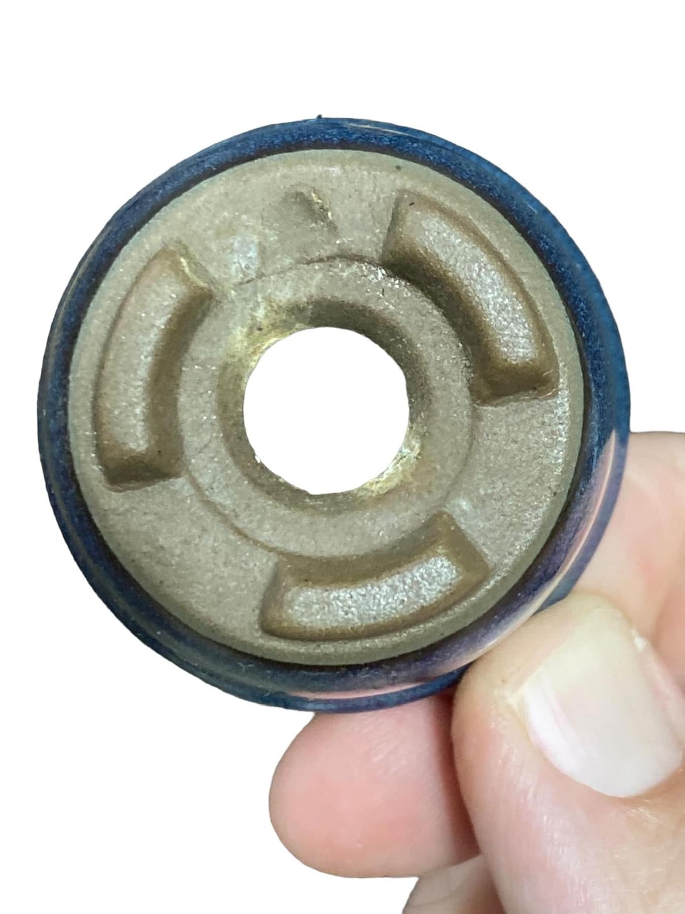 Japanese - Blue Glazed Round Bonsai Pot from Japan (1-3/4" wide)