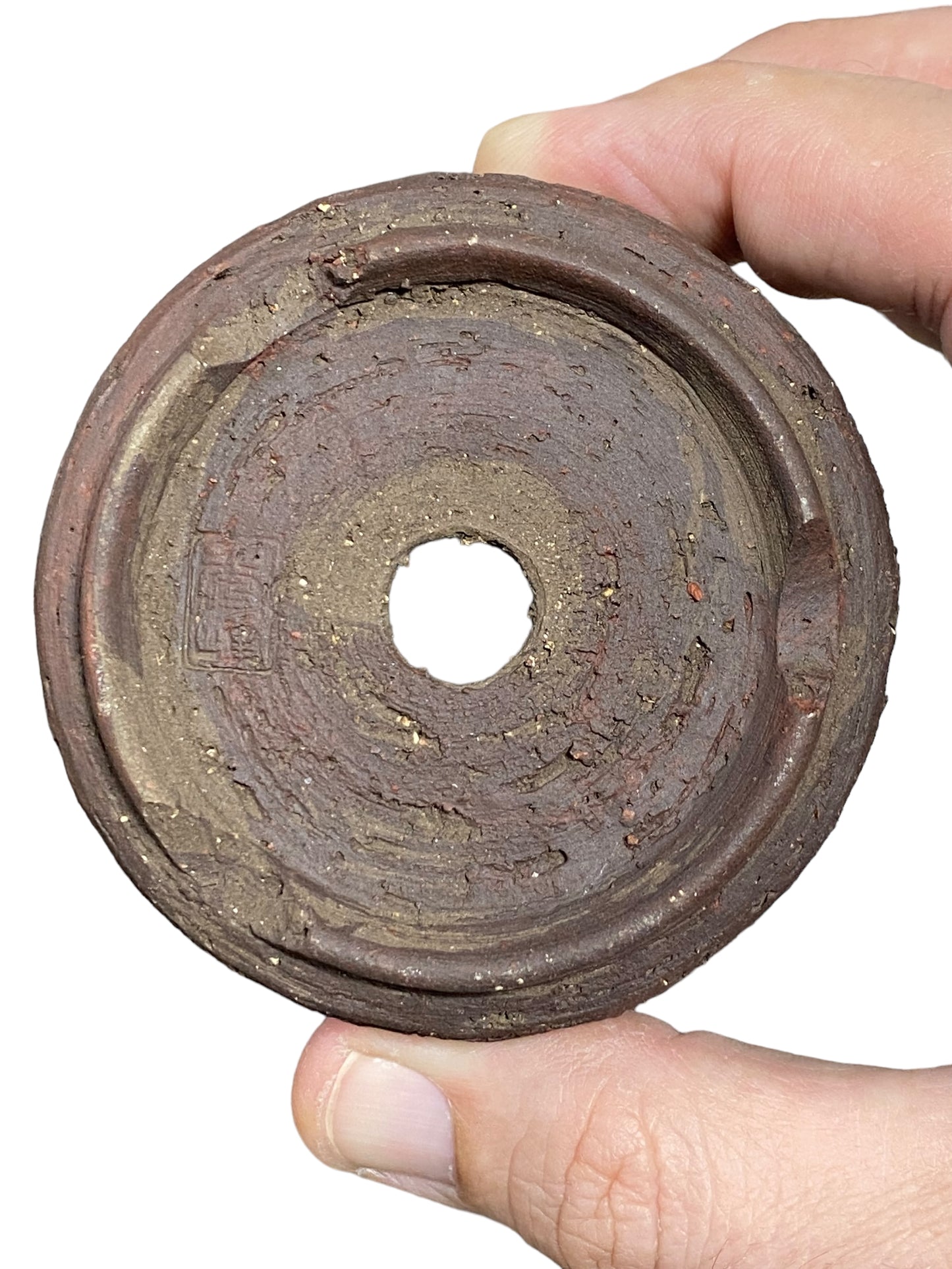 Shuho - Unglazed Footed Round Bonsai Pot (2-78/" wide)