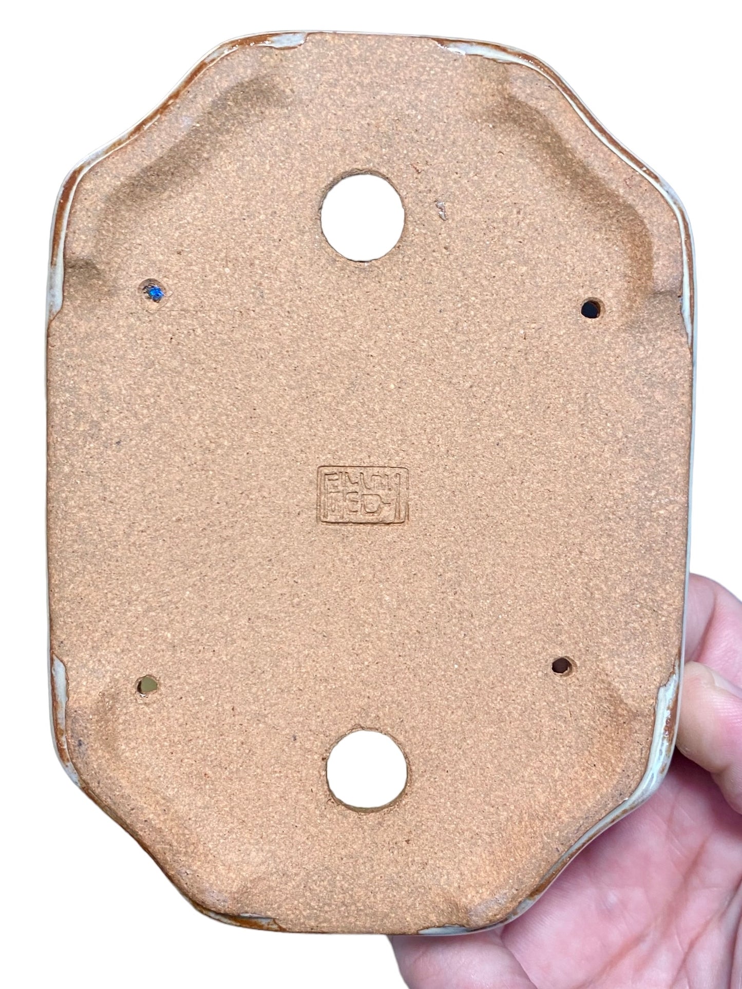 Ikko - Cream Glazed Mokko Style Bonsai or Accent Pot (5-7/8” wide)