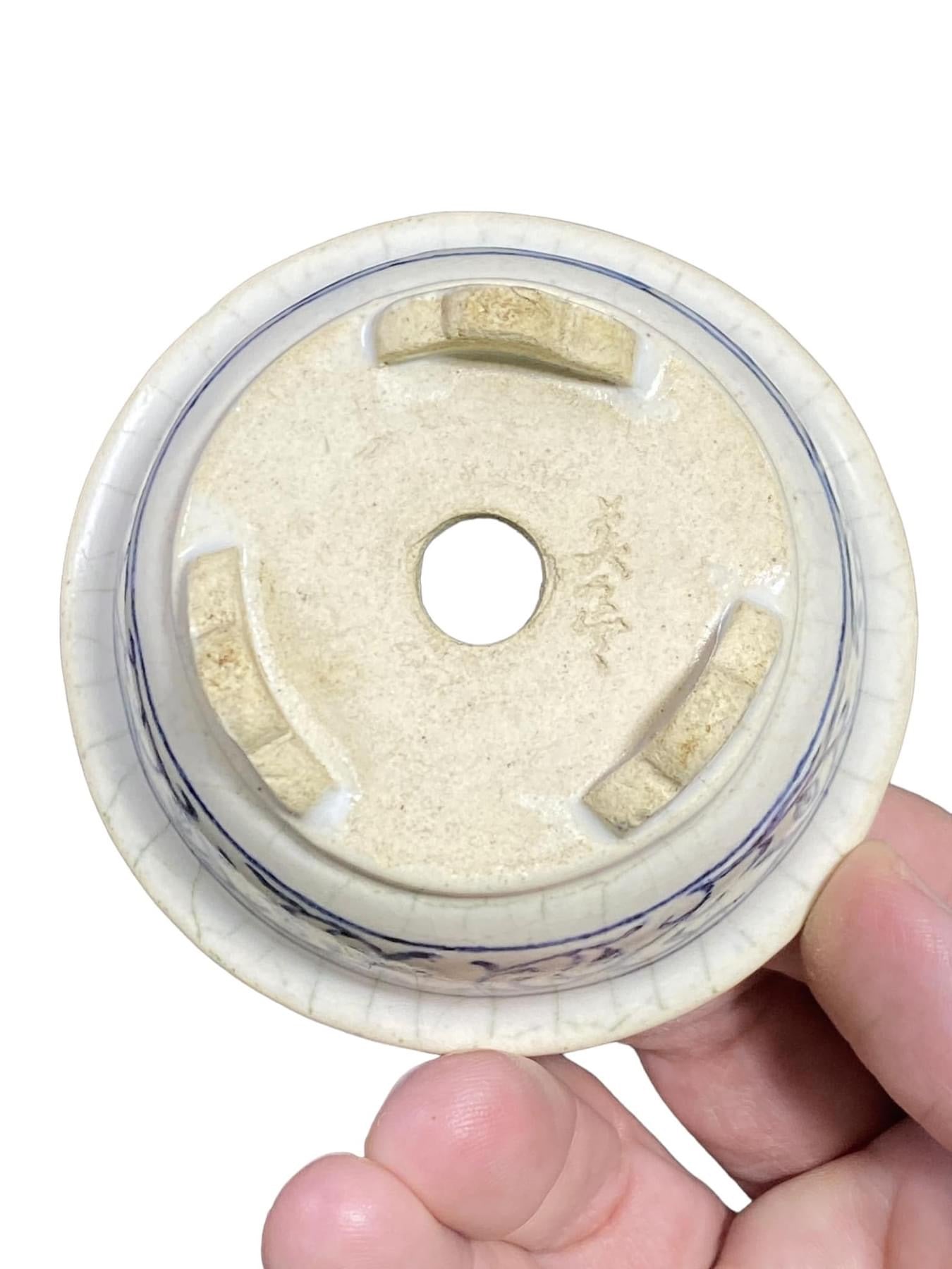 Ikegami - Painted Bowl Bonsai Pot (3-3/8" wide)