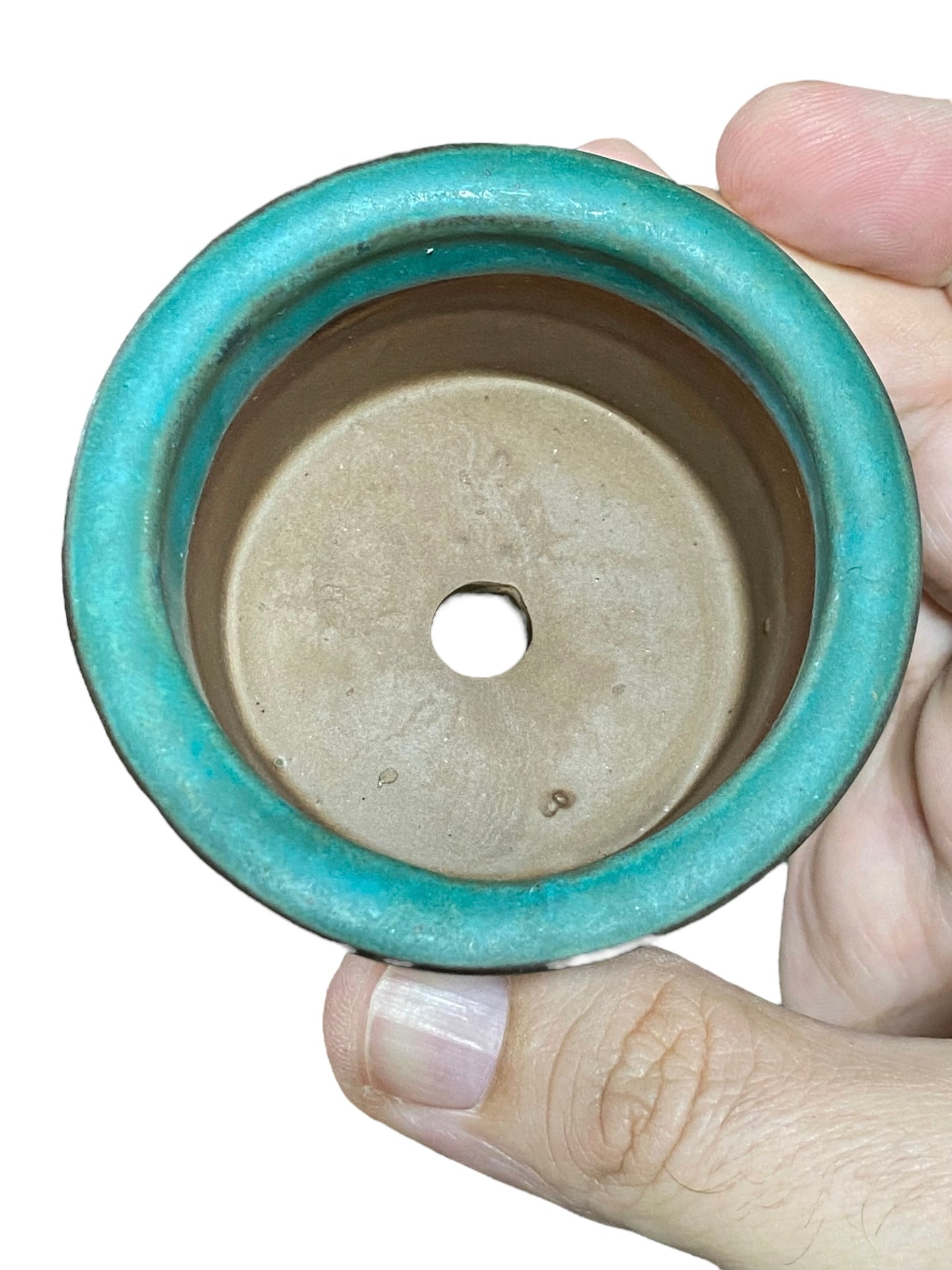 Tosui - Aged Footed Round Bonsai Pot (3" wide)