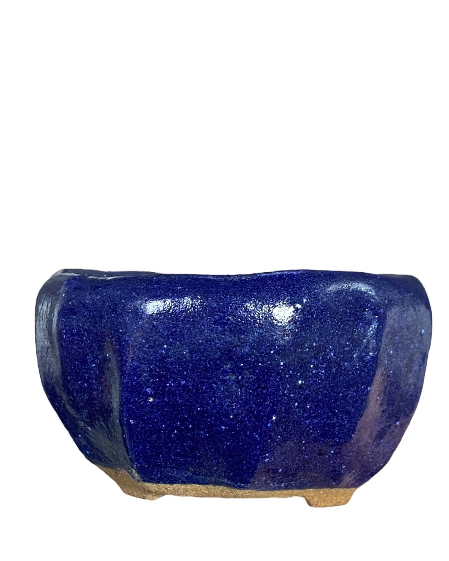 Jyakushi - Rare Bright Blue Handmade Bonsai Pot (2-7/16” wide)