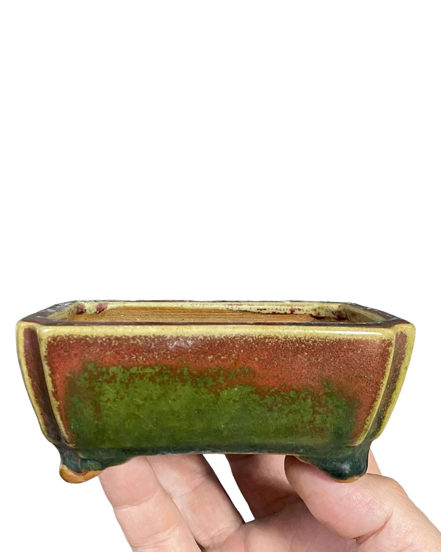 Heian Kosen - Highly Collectible Glazed Bonsai Pot (4-9/16” wide)